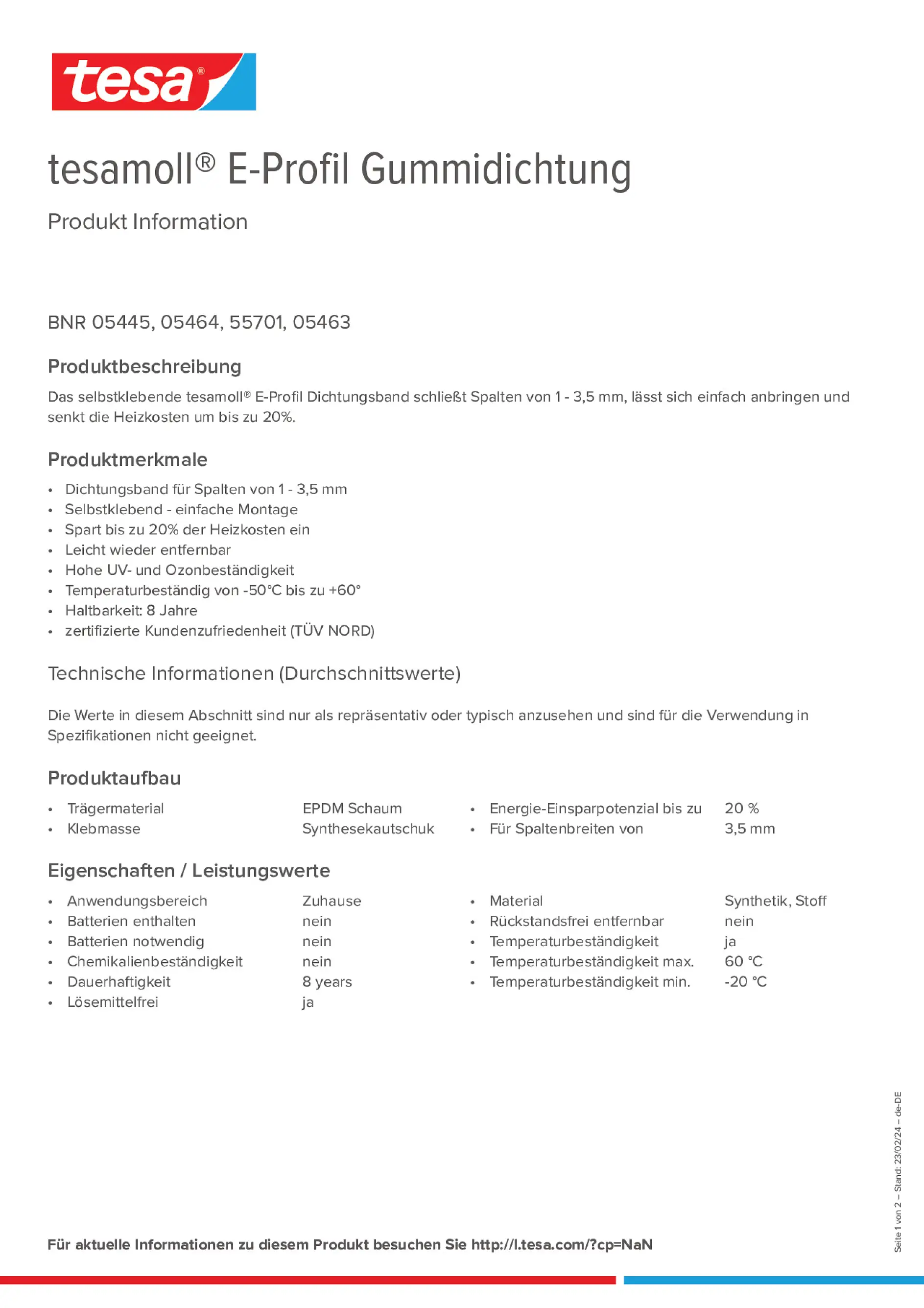 Product information_tesamoll® 5499_de-DE