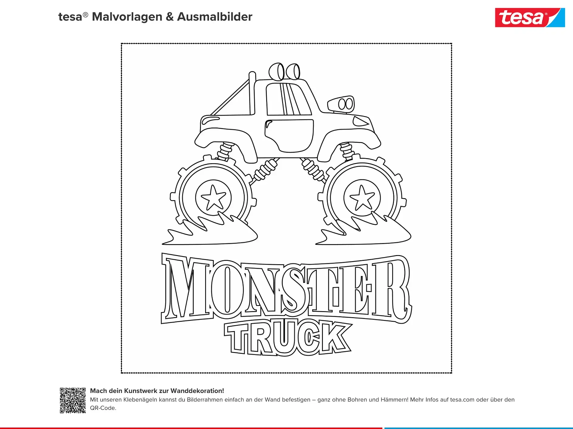 Vorlage Monster Truck zum Ausmalen (3)
