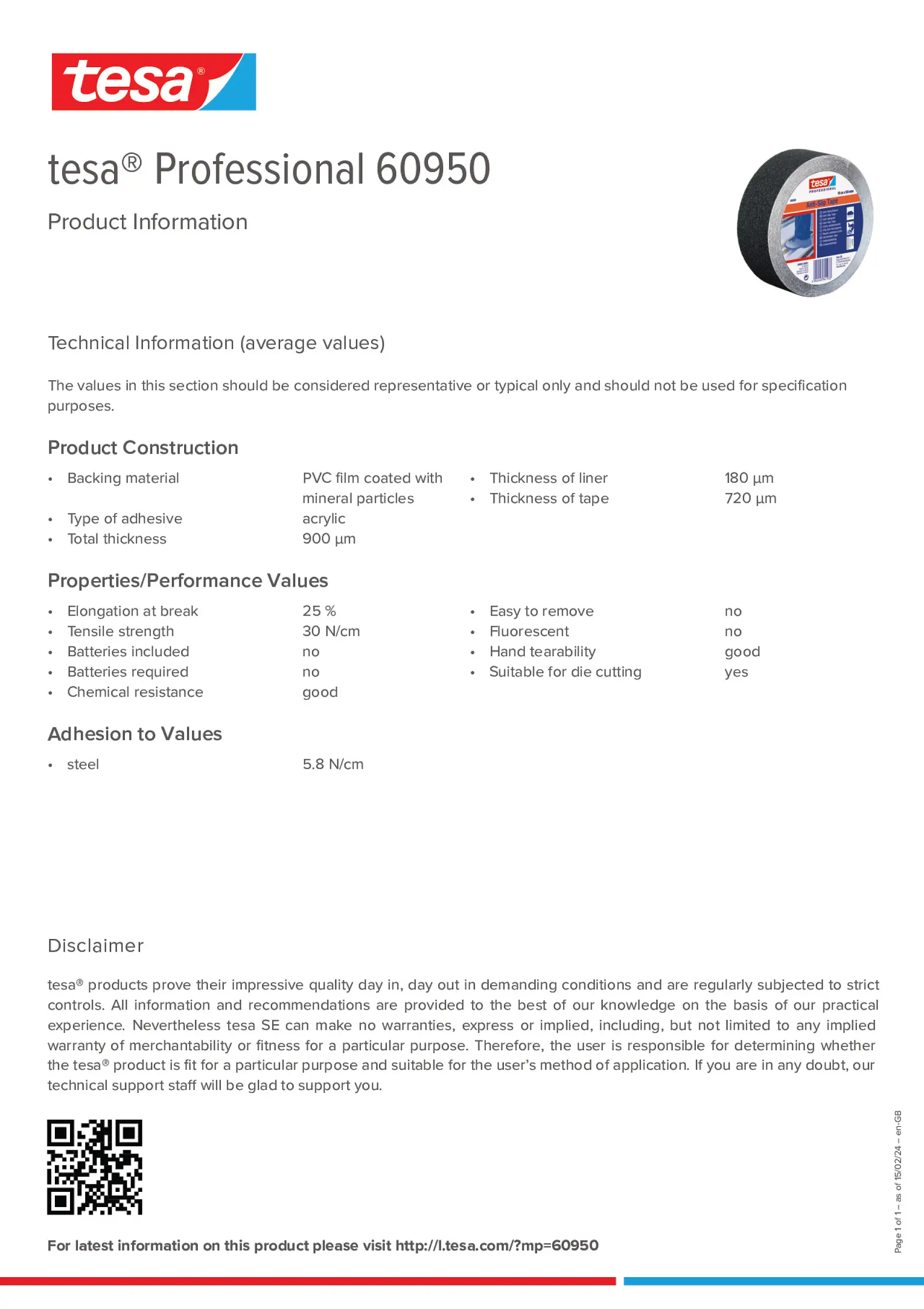 Product information_tesa® Professional 60950_en-GB