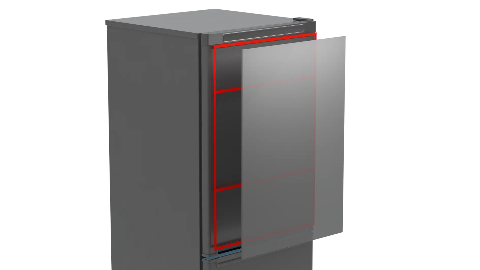 Appliances refrigerator deco glass mounting illustration
