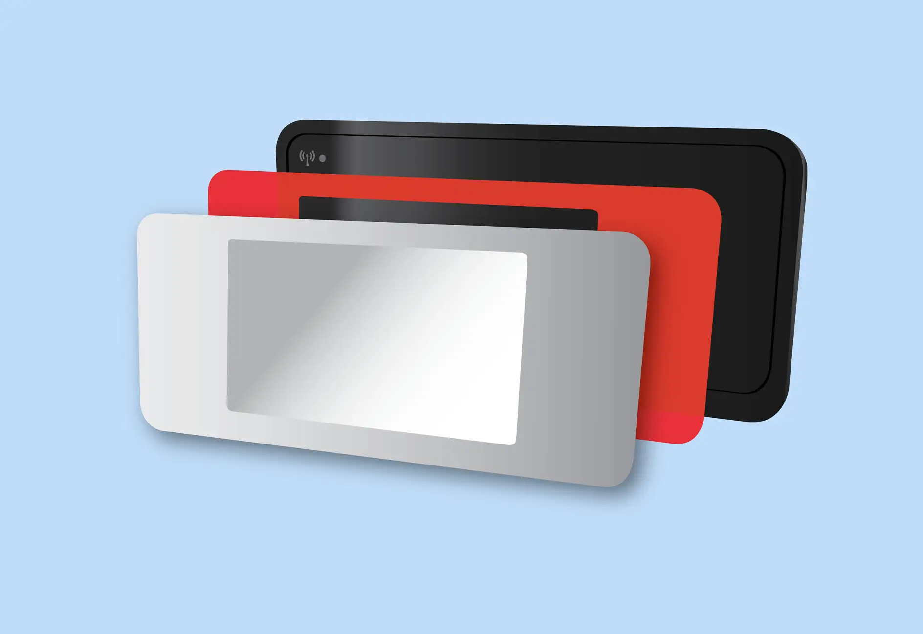 Los displays se montan en los dispositivos con cinta de doble cara.