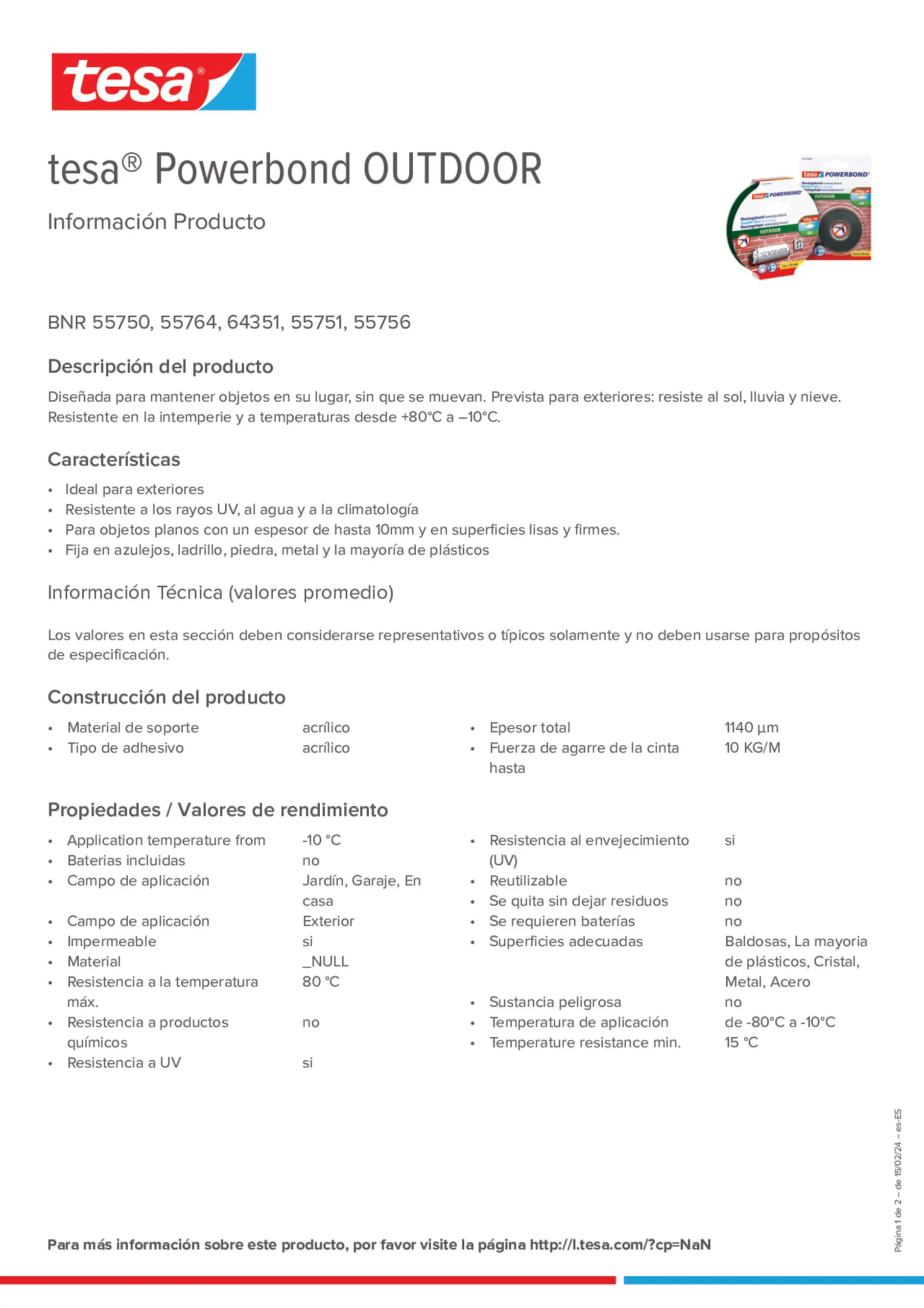 Product information_tesa® Powerbond 55751_es-ES