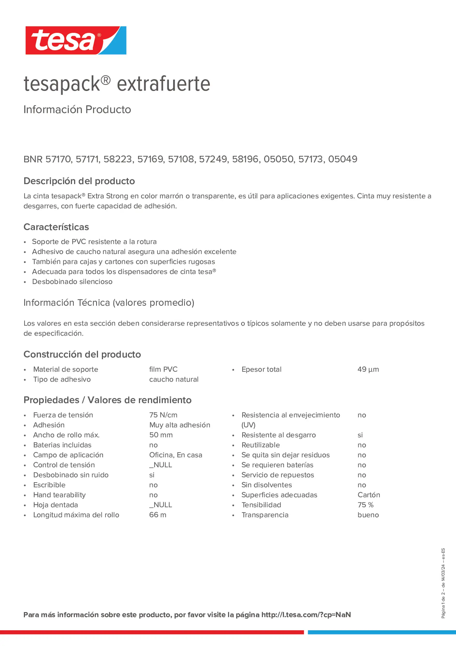 Product information_tesapack® 57249_es-ES