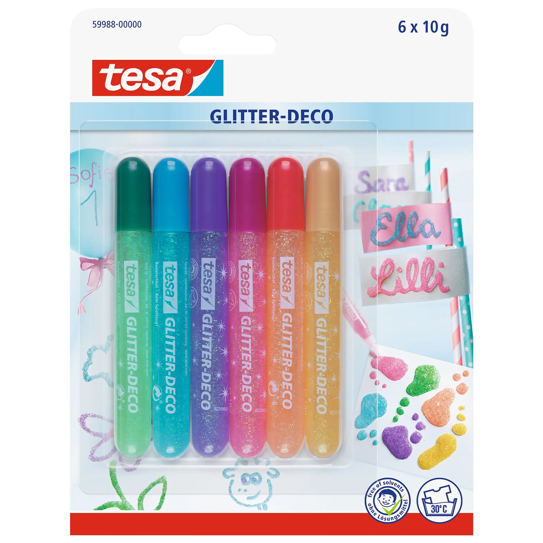 [en-en] tesa Glitter Deco Candy Colour
