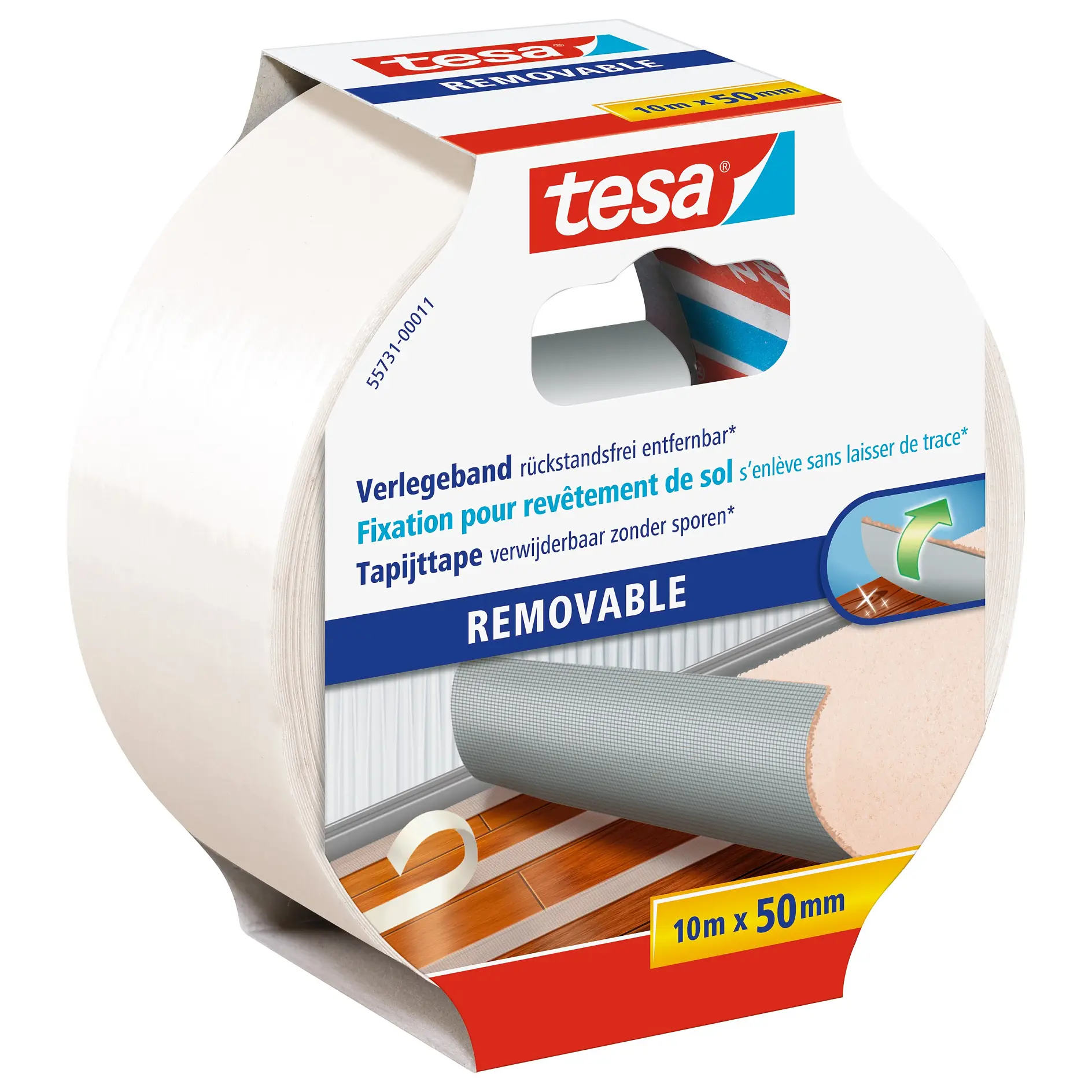 [en-en] tesa® Floorlaying Tape Residue-free Removal 10m:50mm