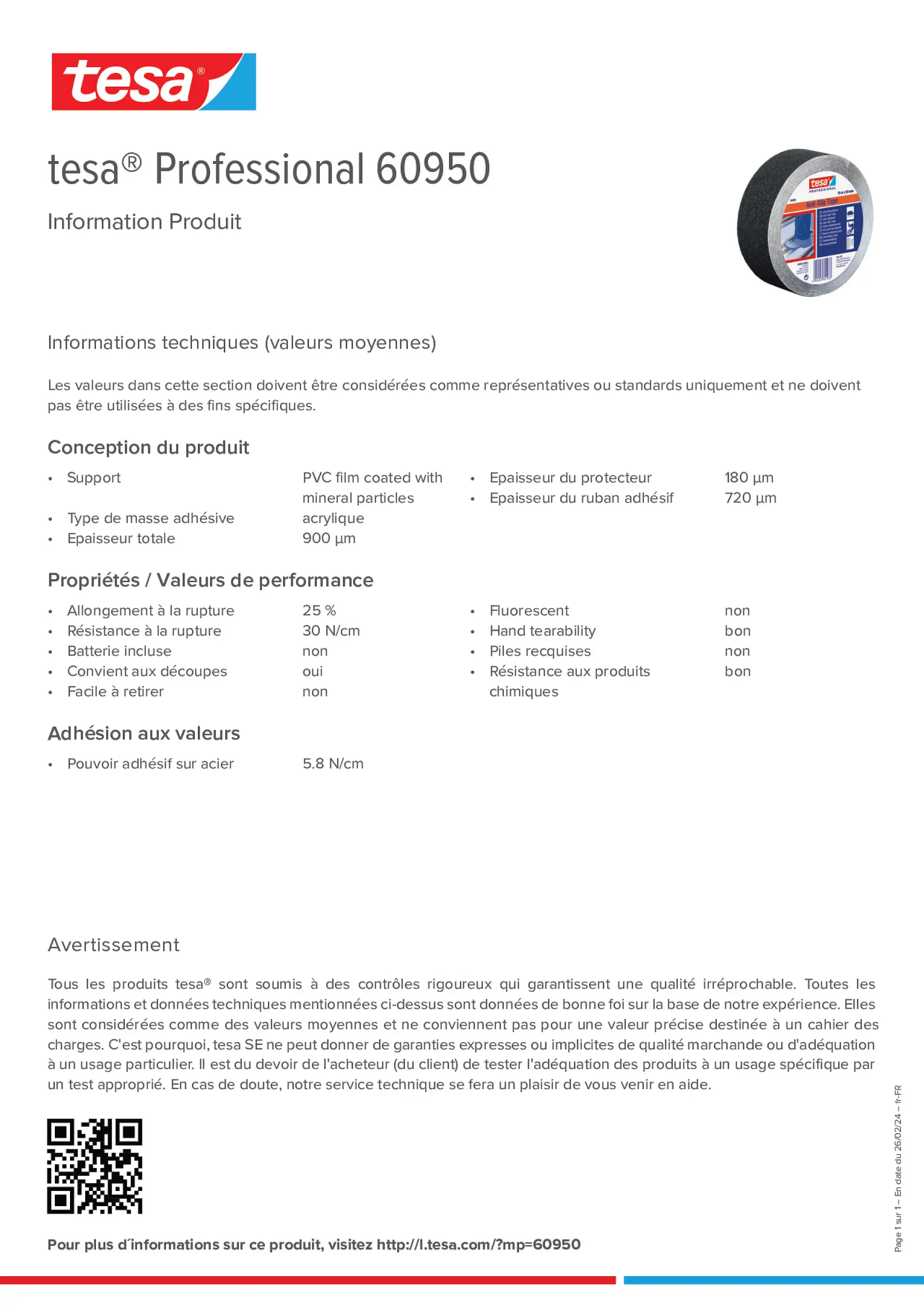 Product information_tesa® Professional 60950_fr-FR