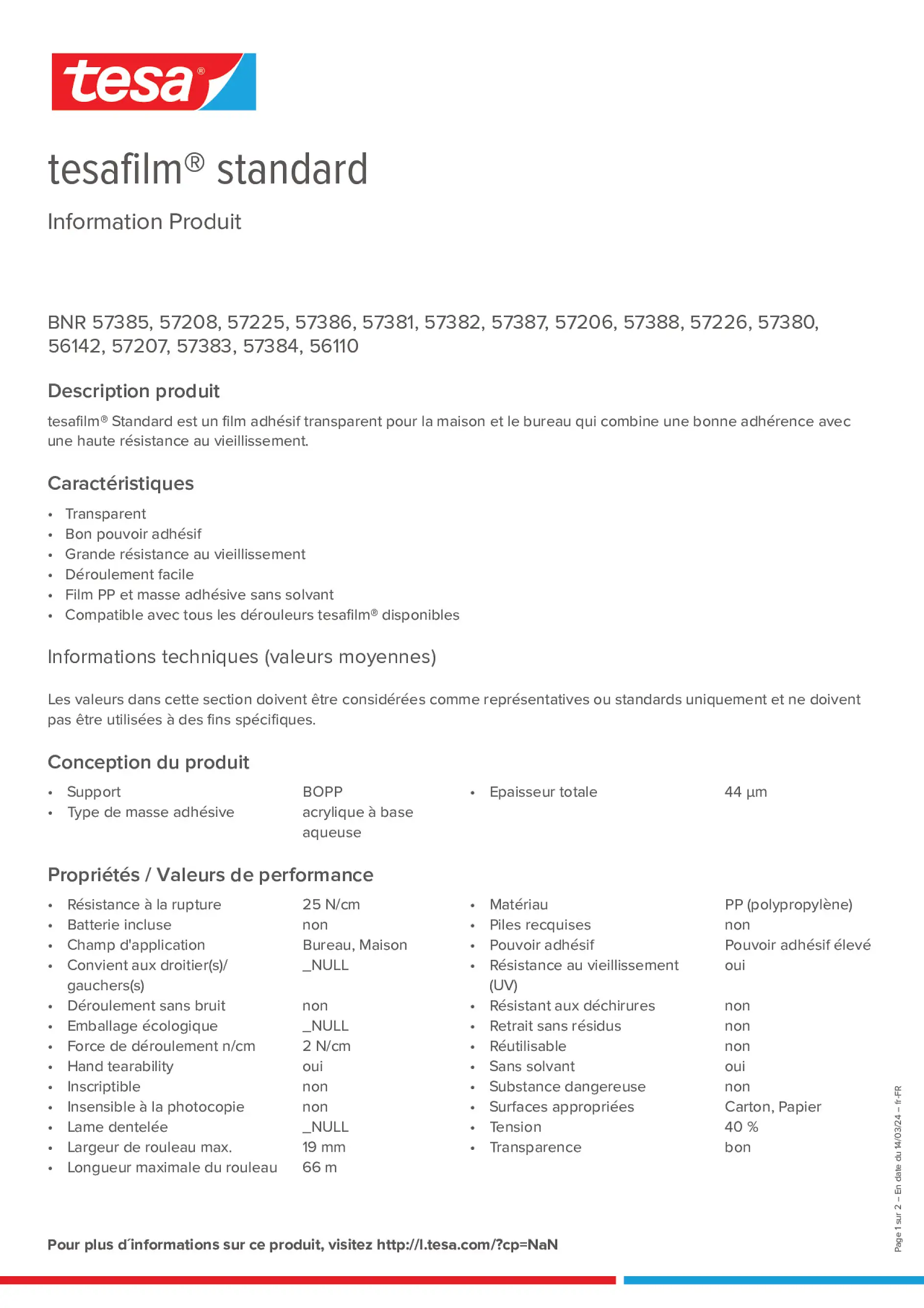 Product information_tesafilm® 57226_fr-FR