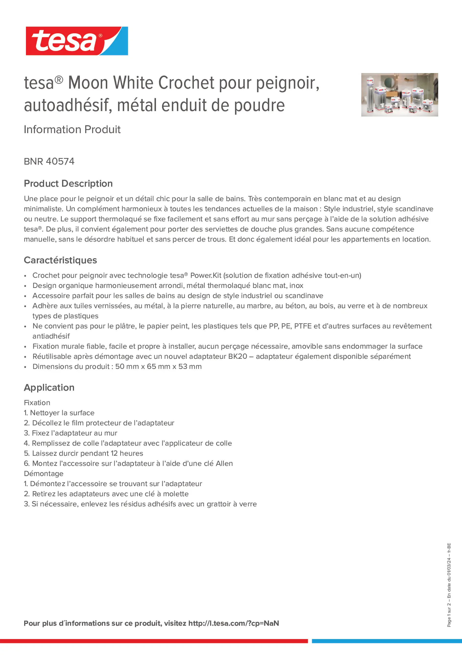 Product information_tesa® 40574_fr-BE_nl-BE