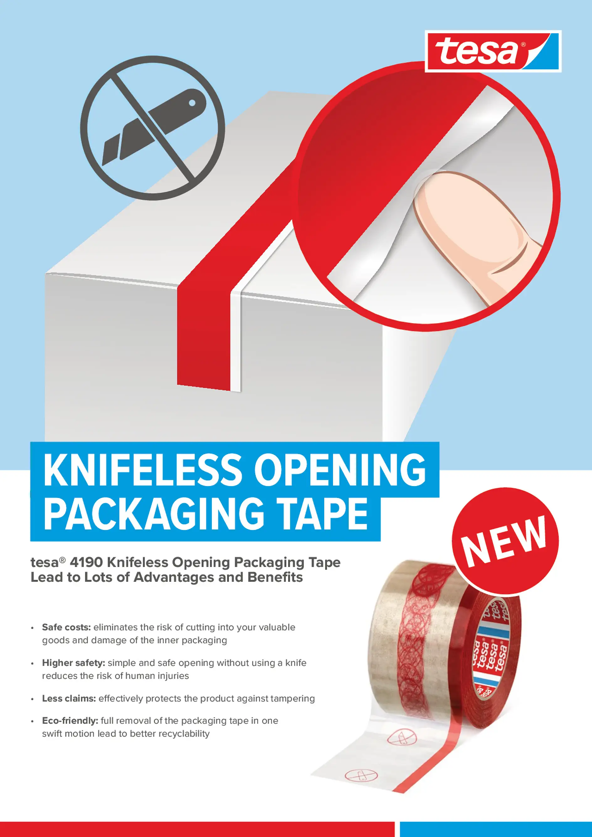Flyer Knifeless Opening Packaging Tape
