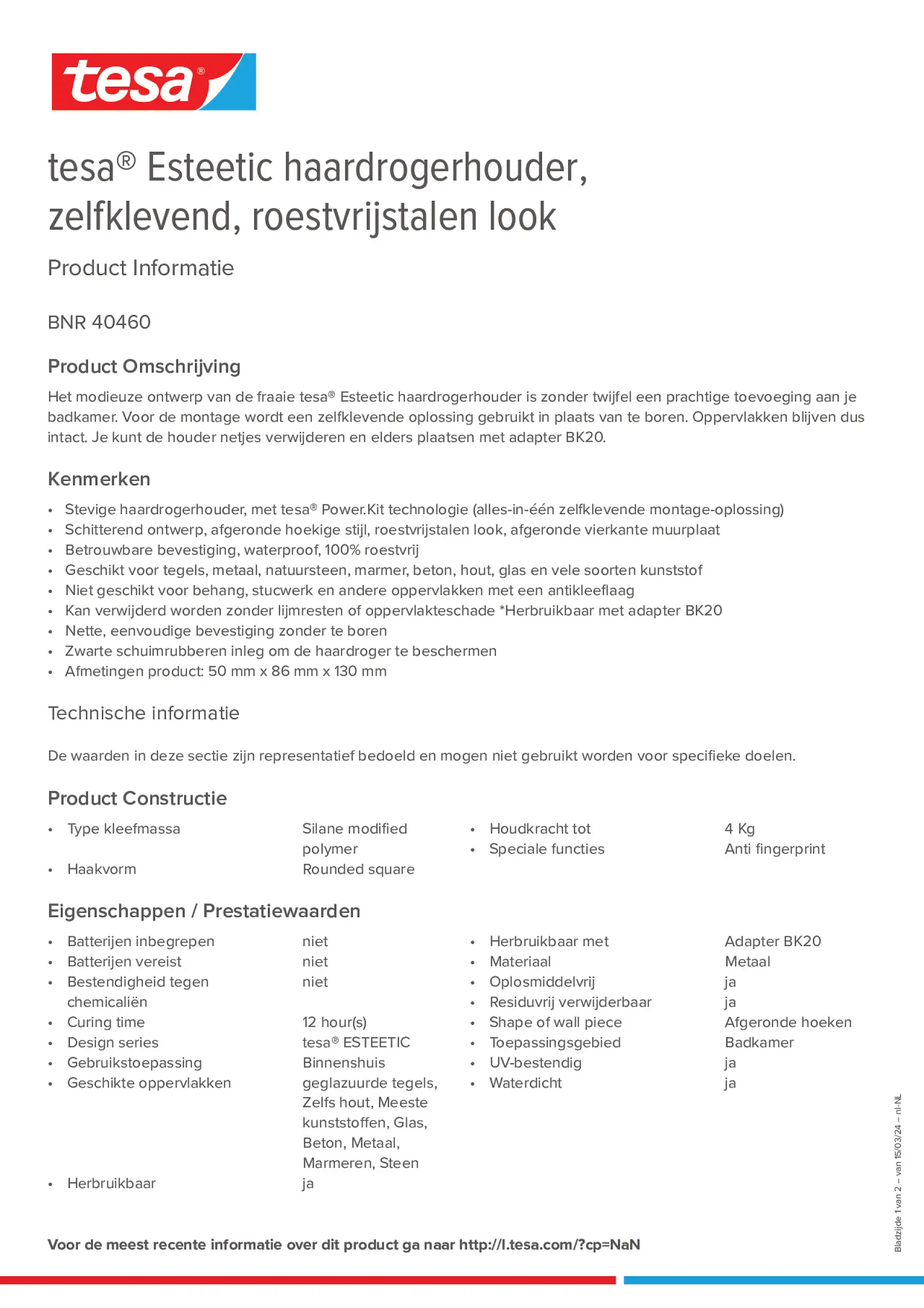 Product information_tesa® 40460_nl-NL