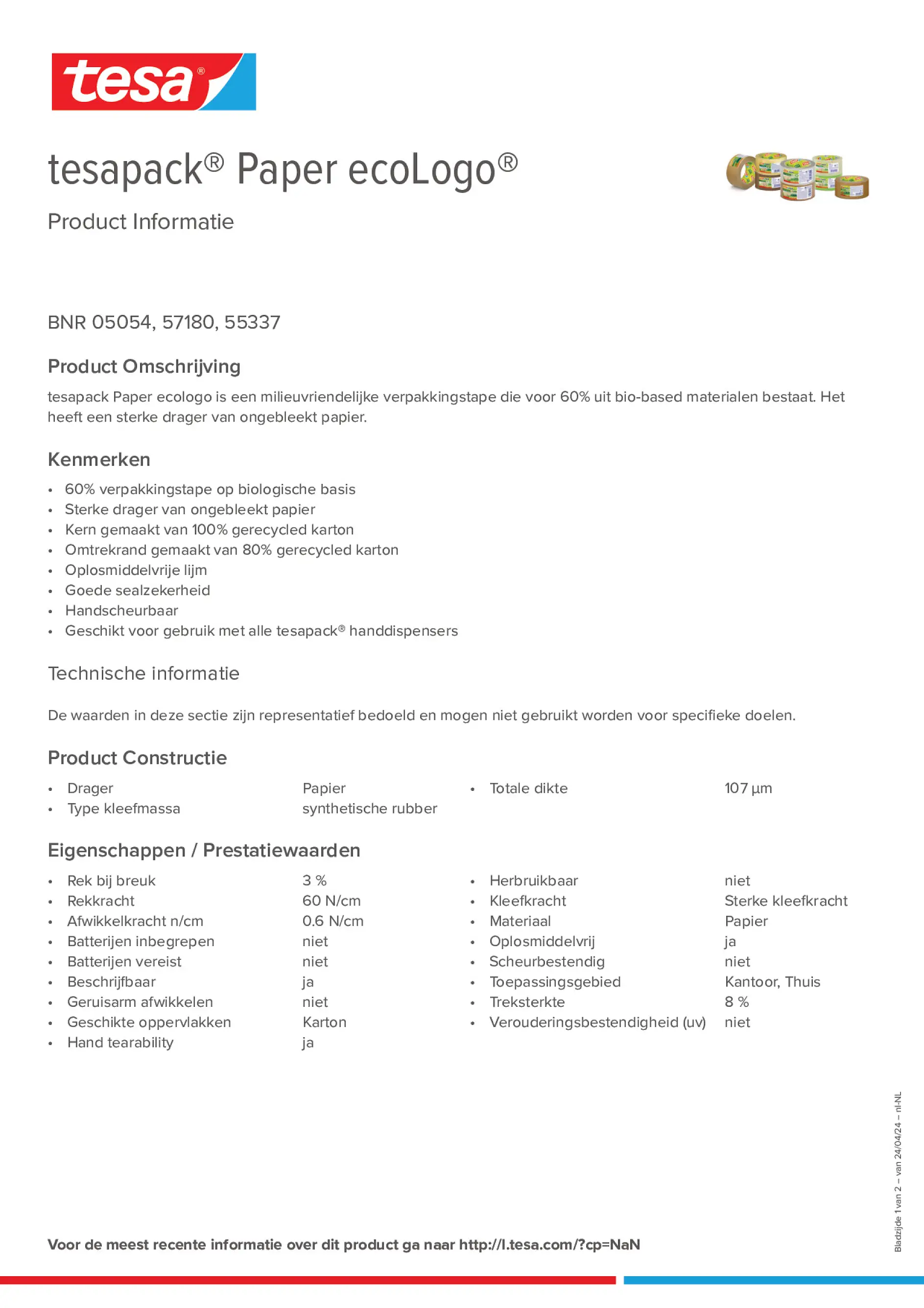 Product information_tesapack® 5054_nl-NL