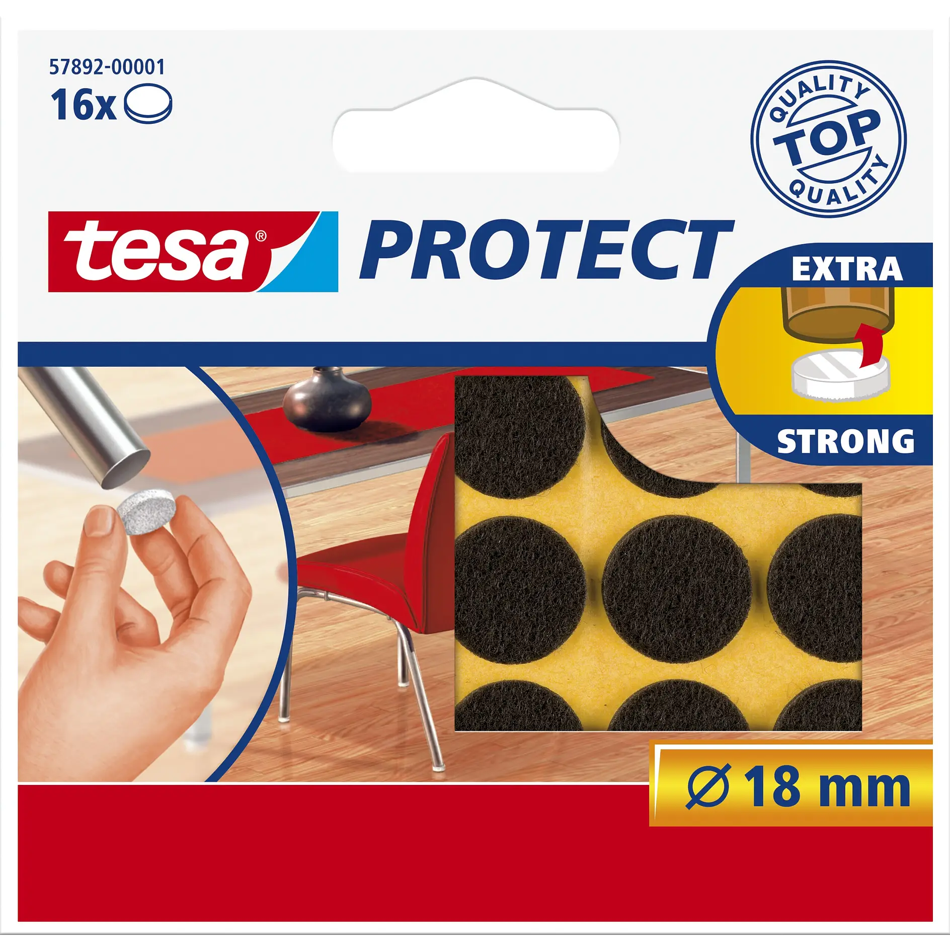 [en-en] tesa Protect felts,brown,round,18mmØ