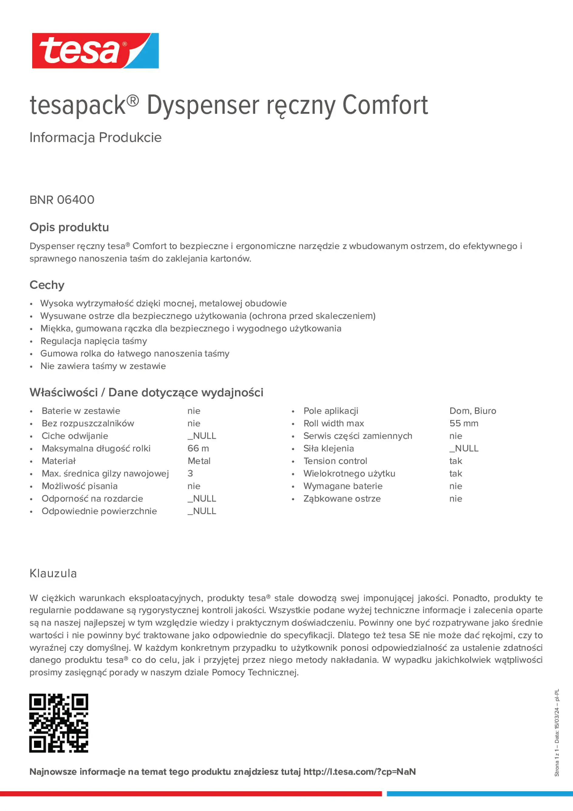 Product information_tesapack® 06400_pl-PL