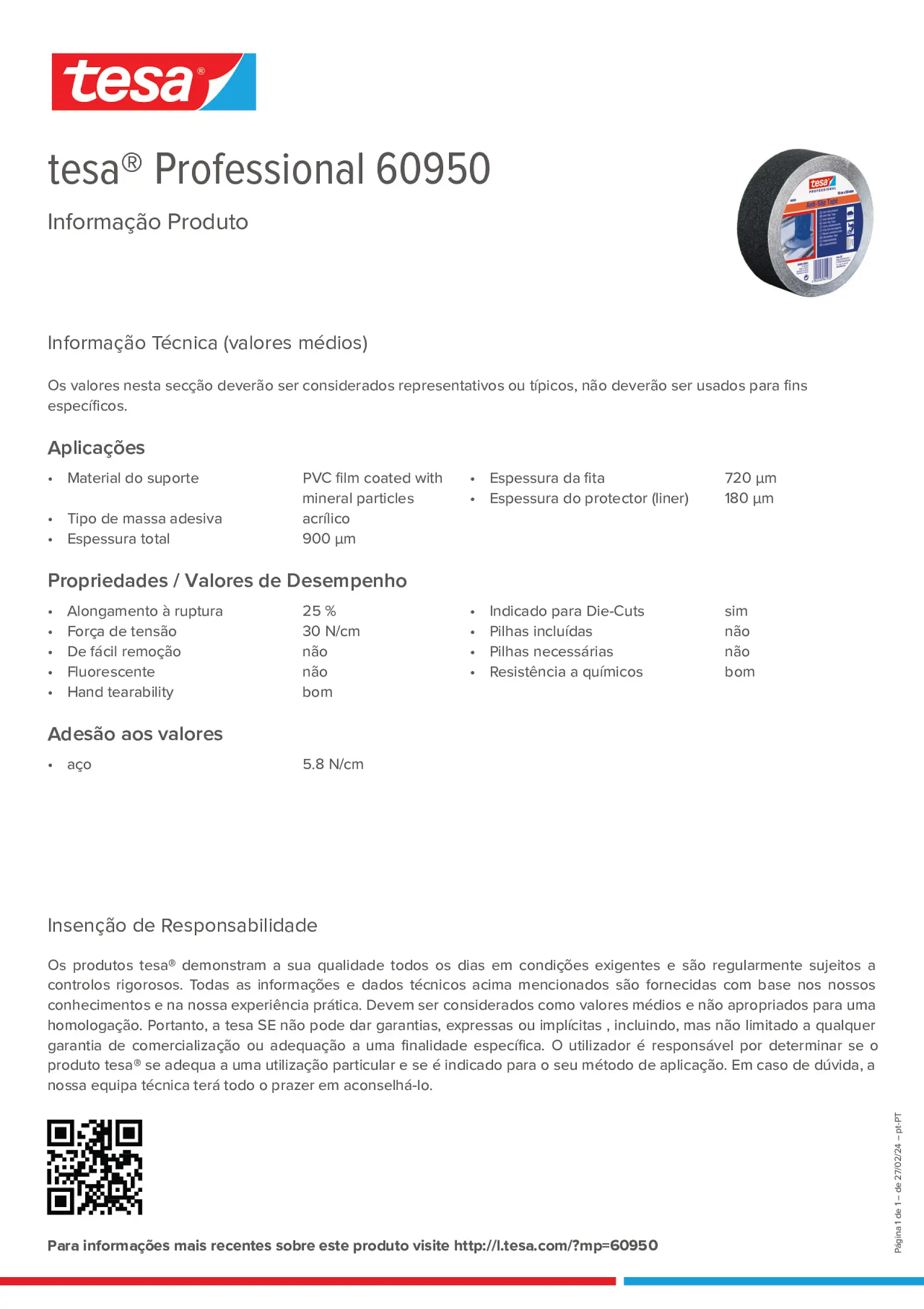 Product information_tesa® Professional 60950_pt-PT