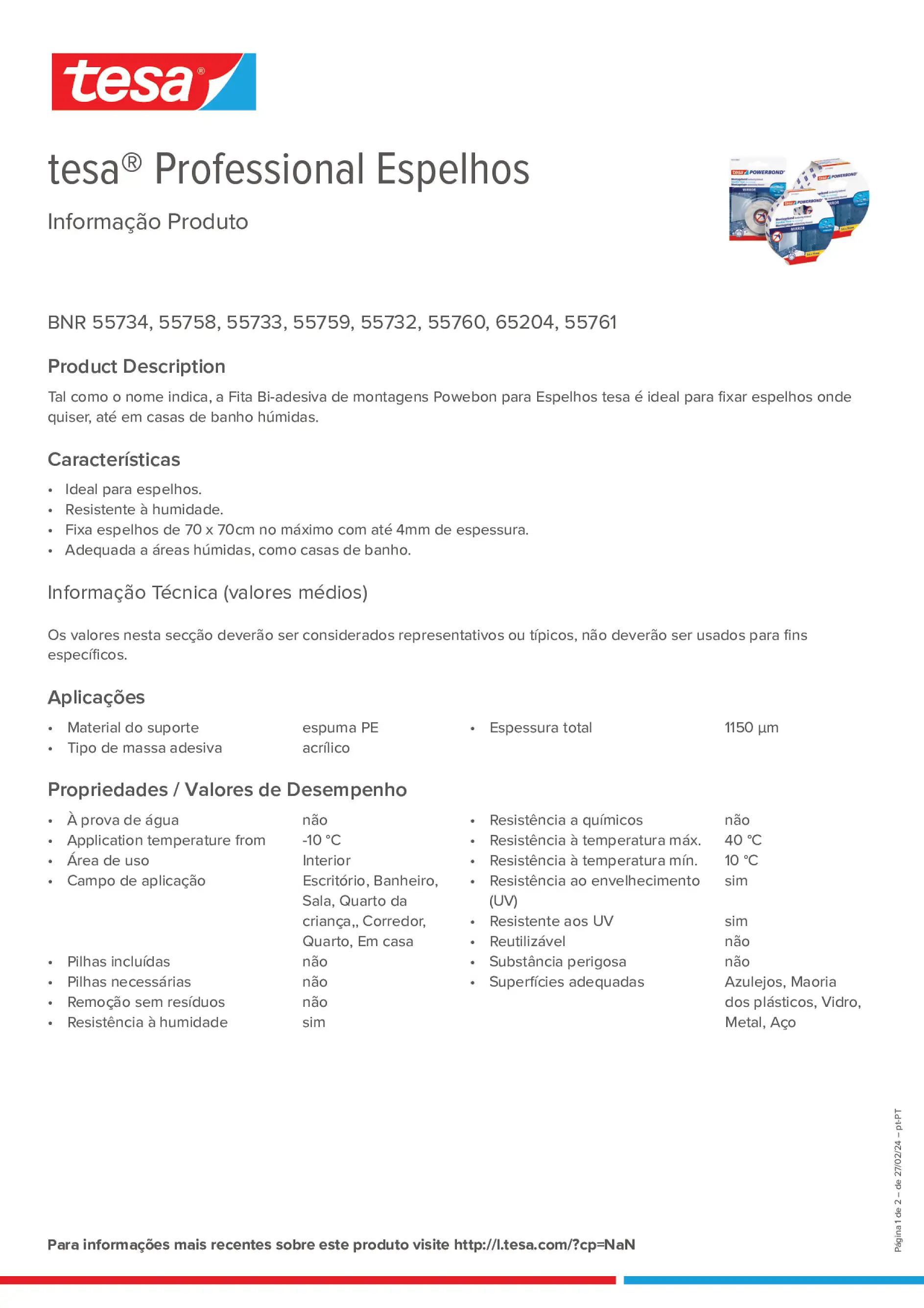 Product information_tesa® Professional 55733_pt-PT