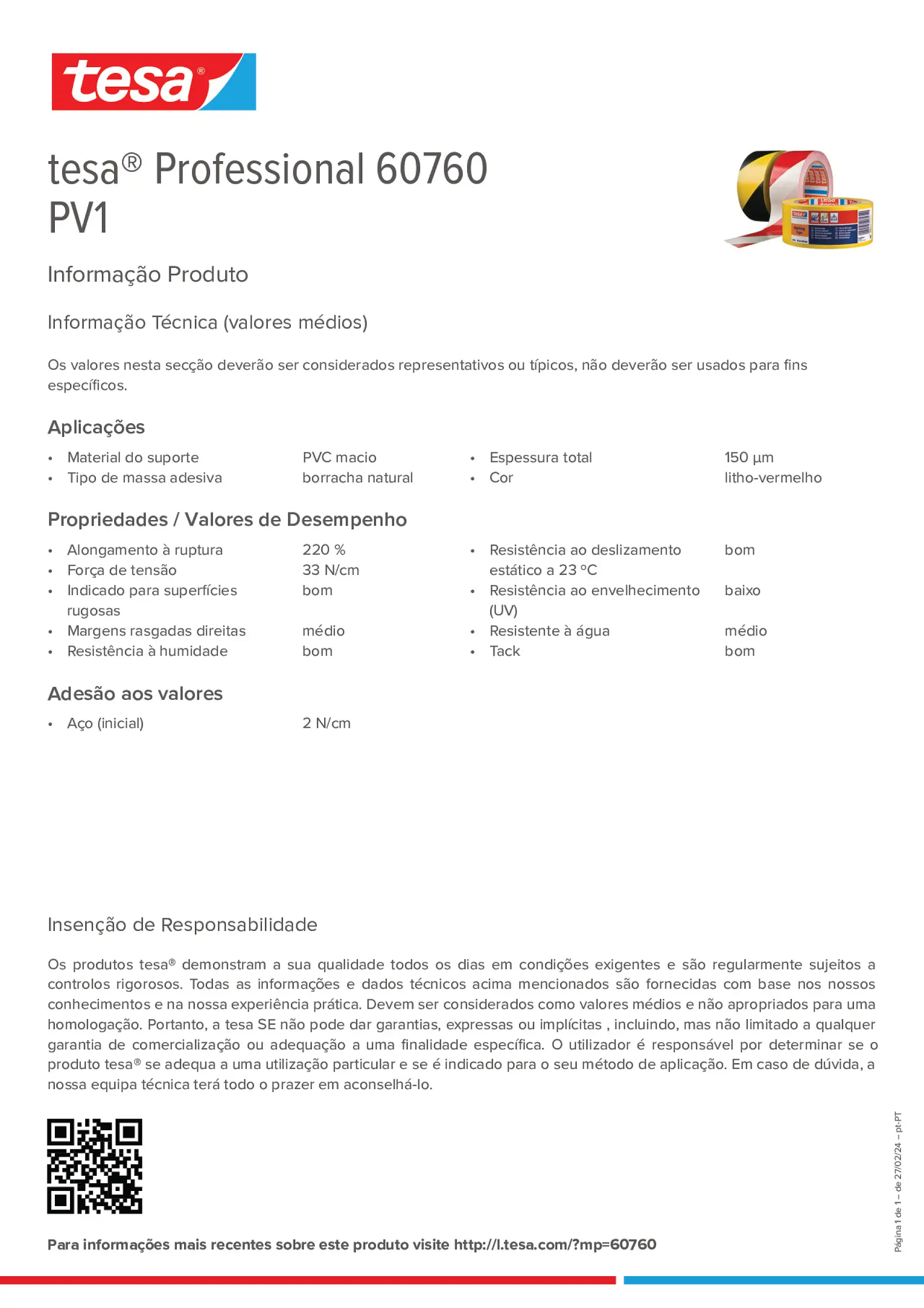 Product information_tesa® Professional 60760_pt-PT