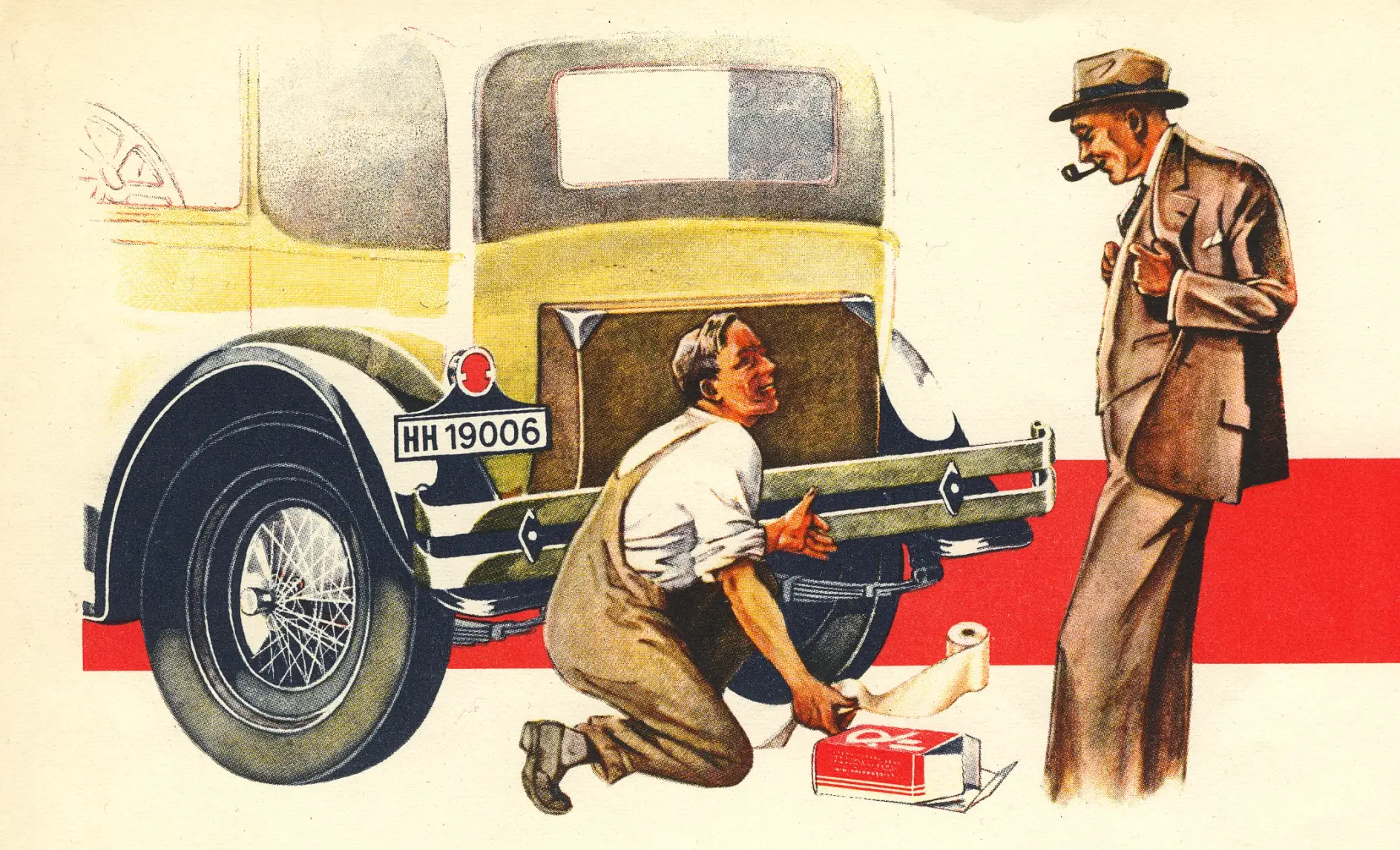 Redan på 1930-talet bidrog tejp från Beiersdorf till att förlänga livslängden på bilfjädrar.