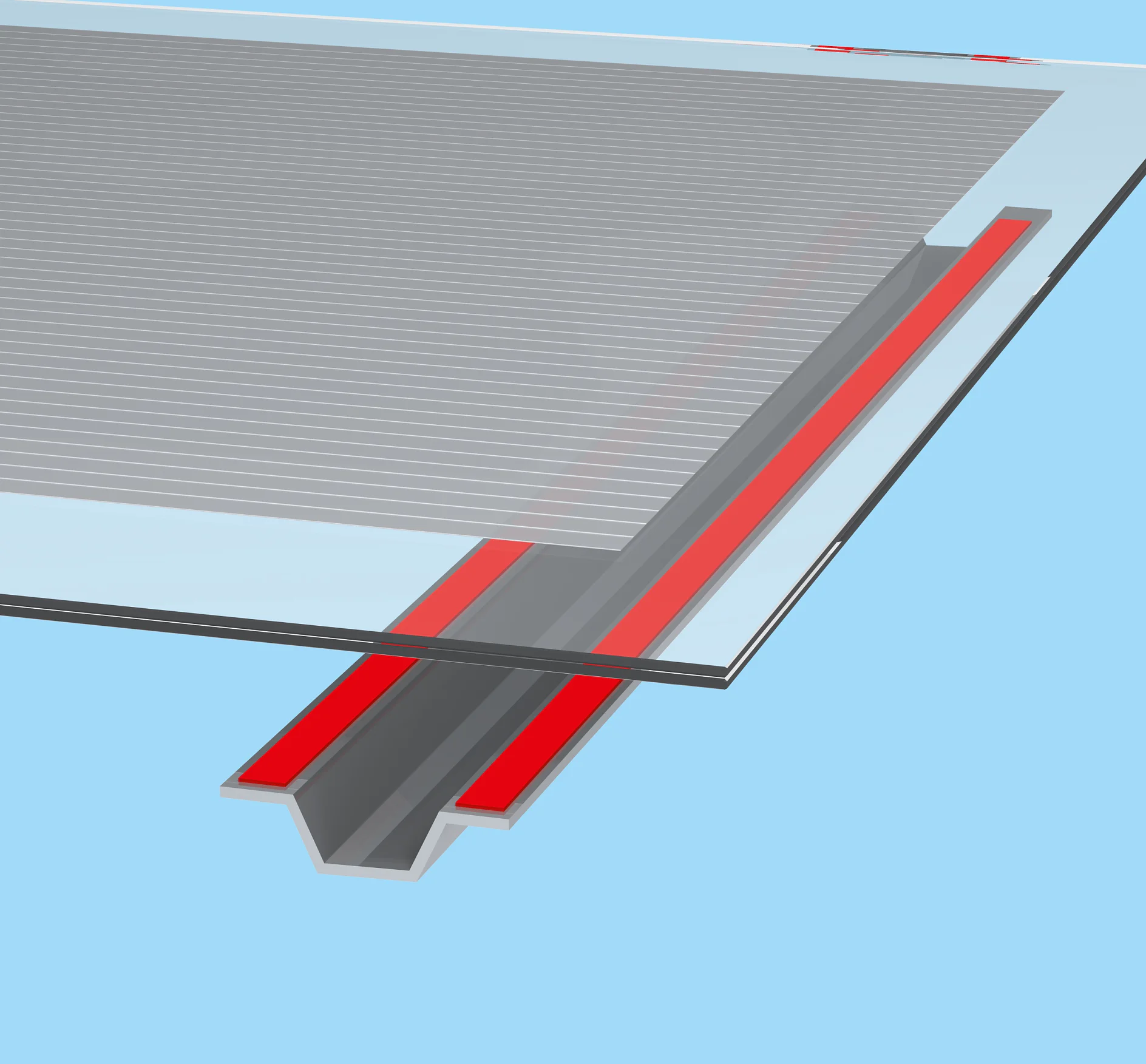 Lepení zadní ližiny