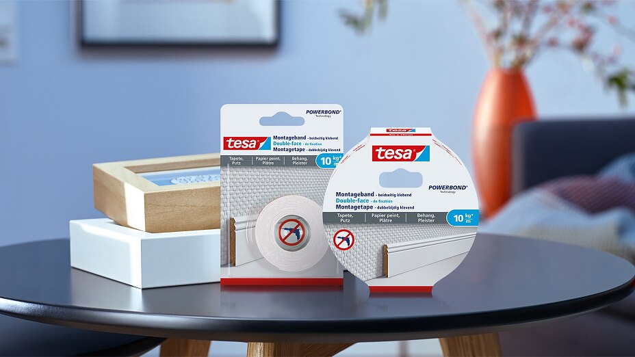 How to use tesa® Mounting Tape for Wallpaper & Plaster 10kg/m.