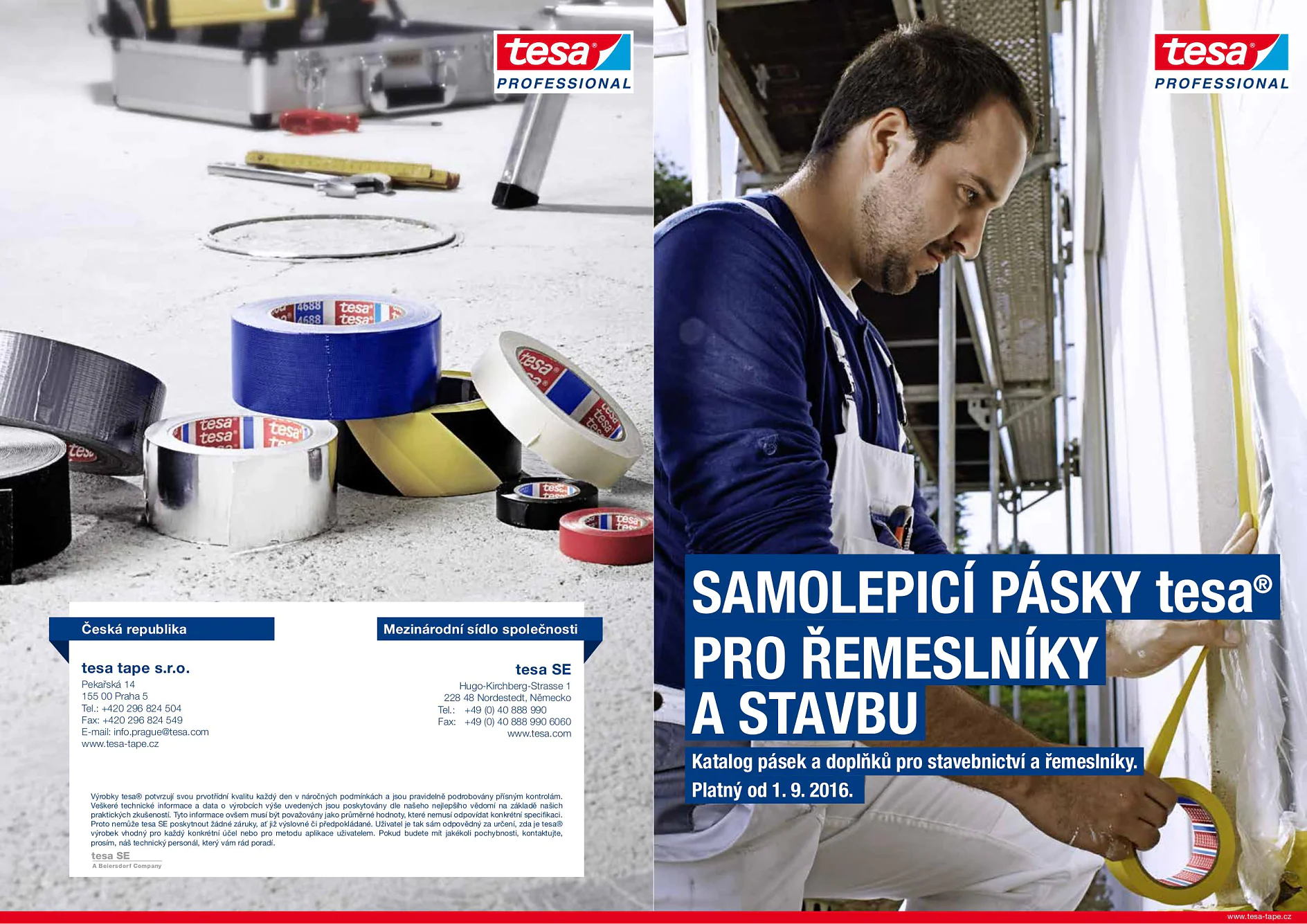 Přehledný katalog aktuálně nabízených produktů pro řemeslníky a stavbu v tištěné podobě