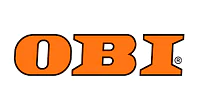Na obrázku je logo OBI se slovem „OBI“ napsaným tučnými velkými oranžovými písmeny a černě ohraničené. Malý symbol registrované ochranné známky je umístěn v pravé horní části loga. Pozadí je bílé. V tomto popisu nejsou žádné přímé odkazy na pásky nebo názvy značek, jako je páska tesa, které v tomto kontextu vyžadují náhradu nebo úpravu. (This text has been generated by AI)