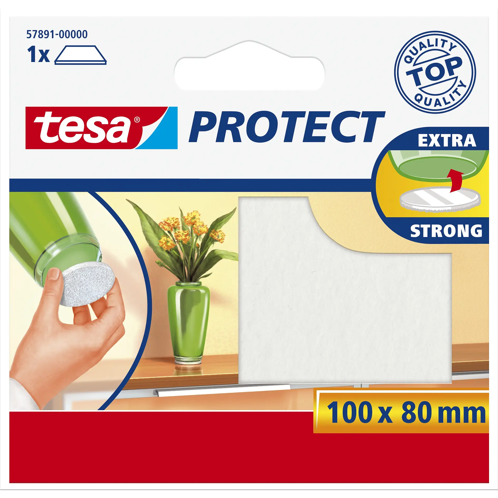 [en-en] tesa Protect felts,white,rectangular,100x80mm