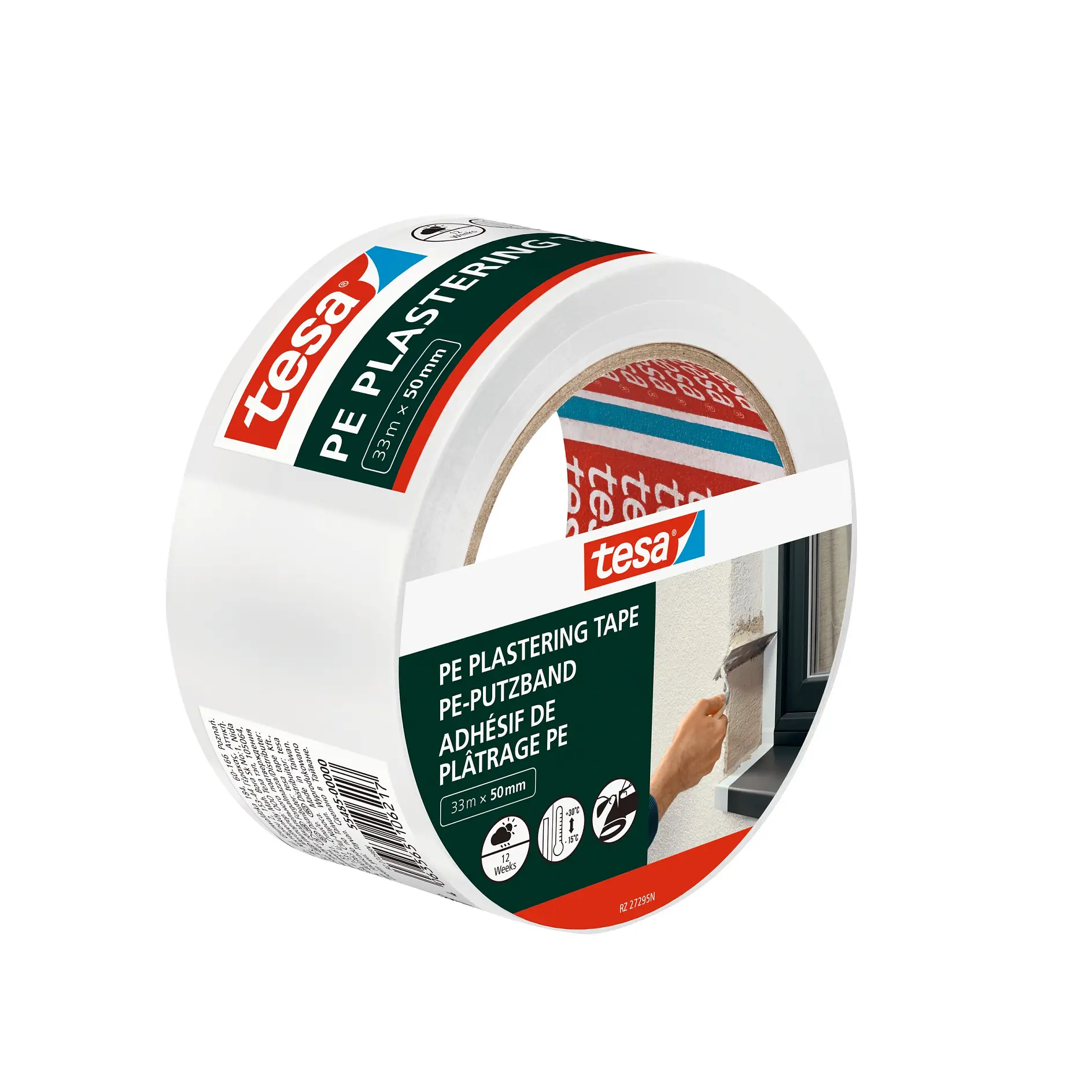 [en-en] tesa Professional Plastering tape&nbsp;PE white, 33m x 50mm (Consumer)