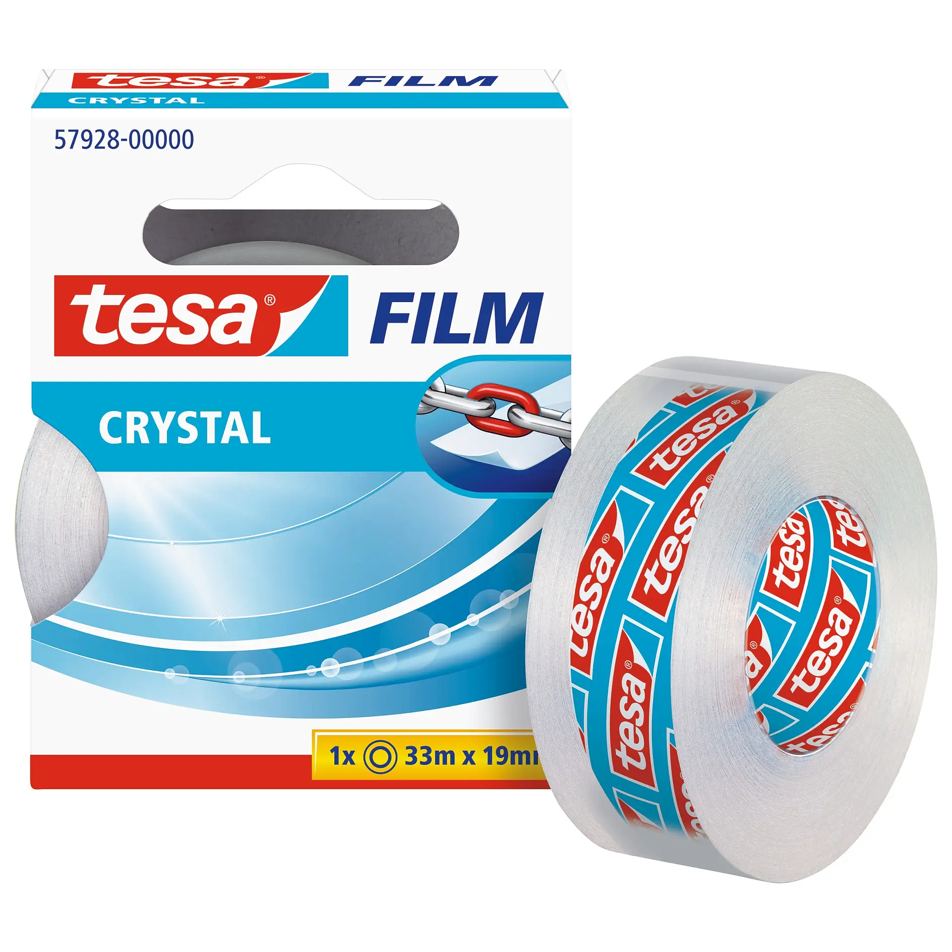 [en-en] 1x tesafilm Crystal 33m x 19mm HFB+ 1x tesafilm Crystal