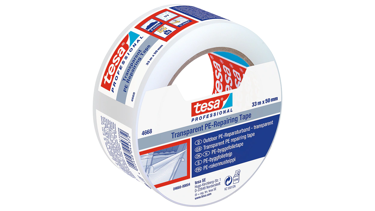 [en-en] tesa Professional Repairing tape PE, transparent, 33m x 50mm