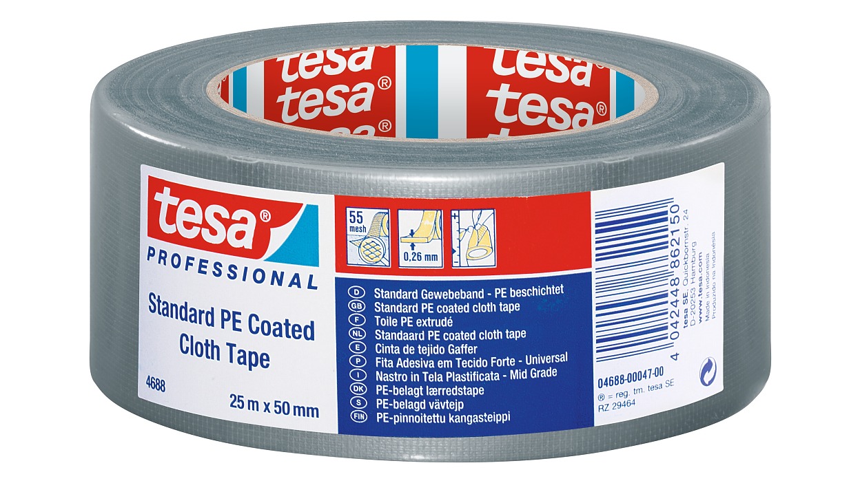 [en-en] tesa Professional Cloth Tape 25mx50mm, silver