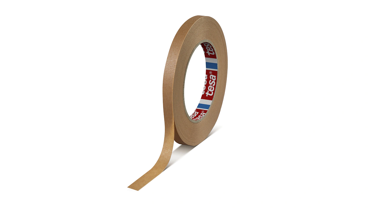 tesa 4318 high performance paper masking tape up to 160°C light brown 043180006302