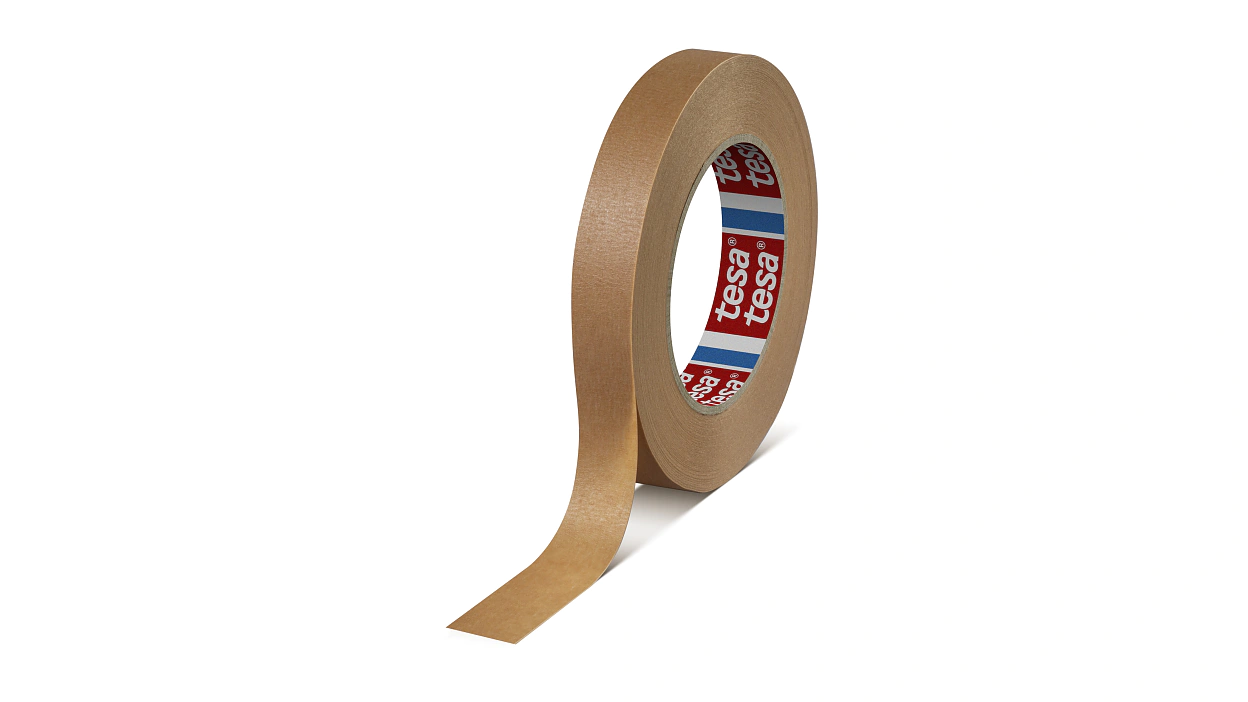 tesa 4318 high performance paper masking tape up to 160°C light brown 043180005702