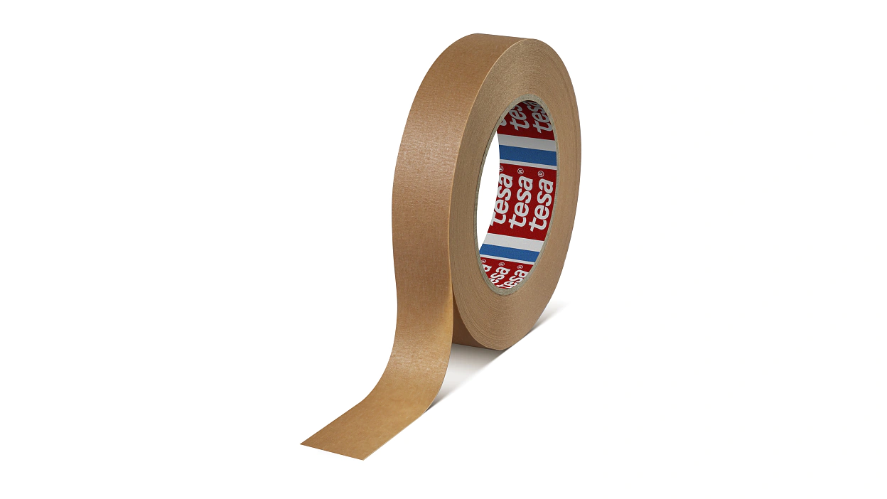 tesa 4318 high performance paper masking tape up to 160°C light brown 043180005802
