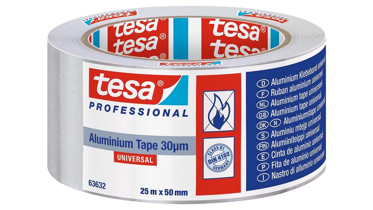 [en-en] tesa Professional Aluminium tape with liner, 25m x 50mm