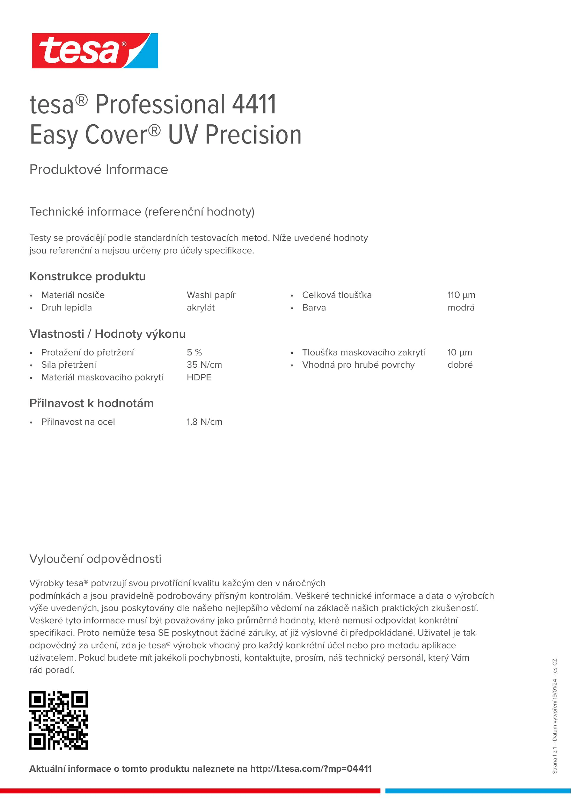 Product information_tesa® Professional 04411_cs-CZ