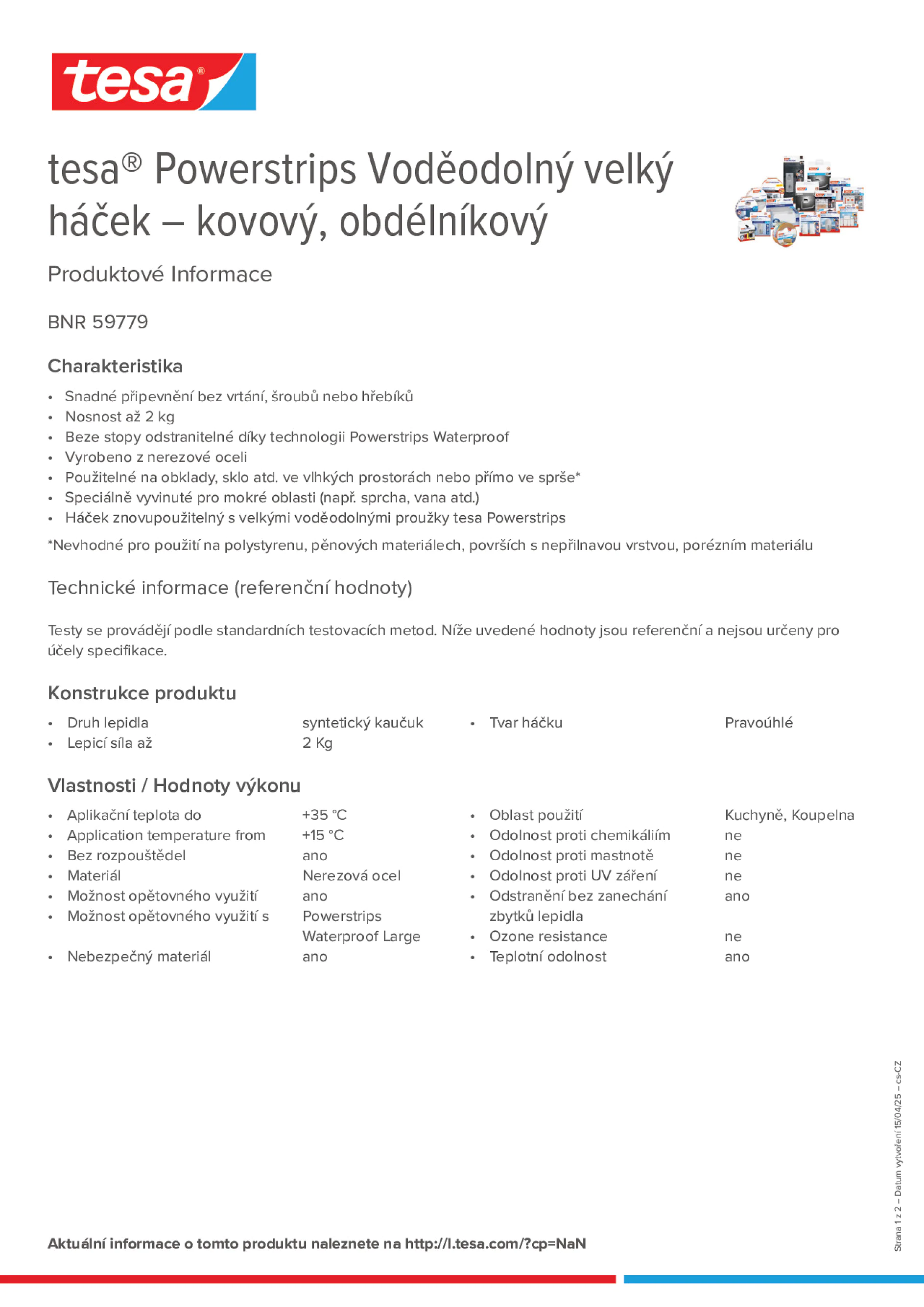 Product information_tesa® Powerstrips 59779_cs-CZ
