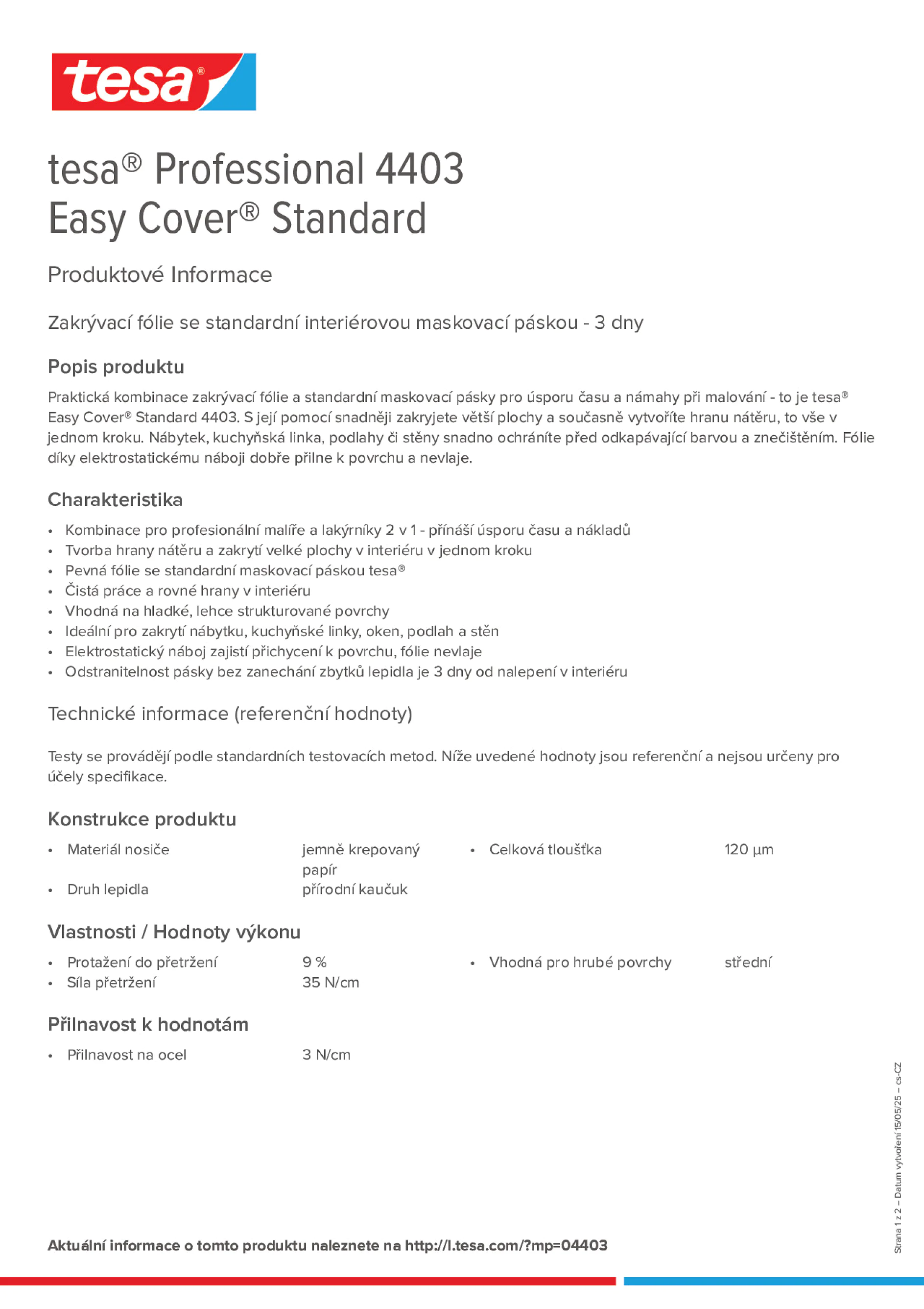Product information_tesa® Professional 04403_cs-CZ