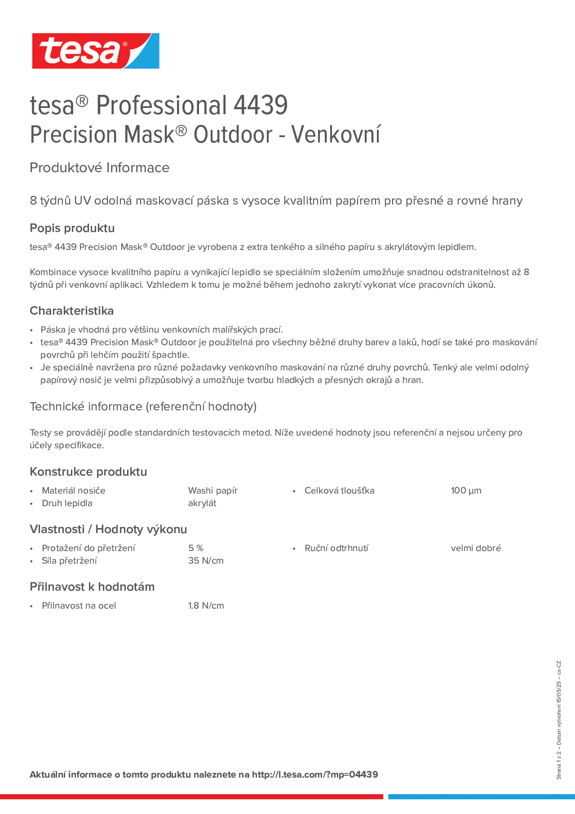 Product information_tesa® Professional 04439_cs-CZ