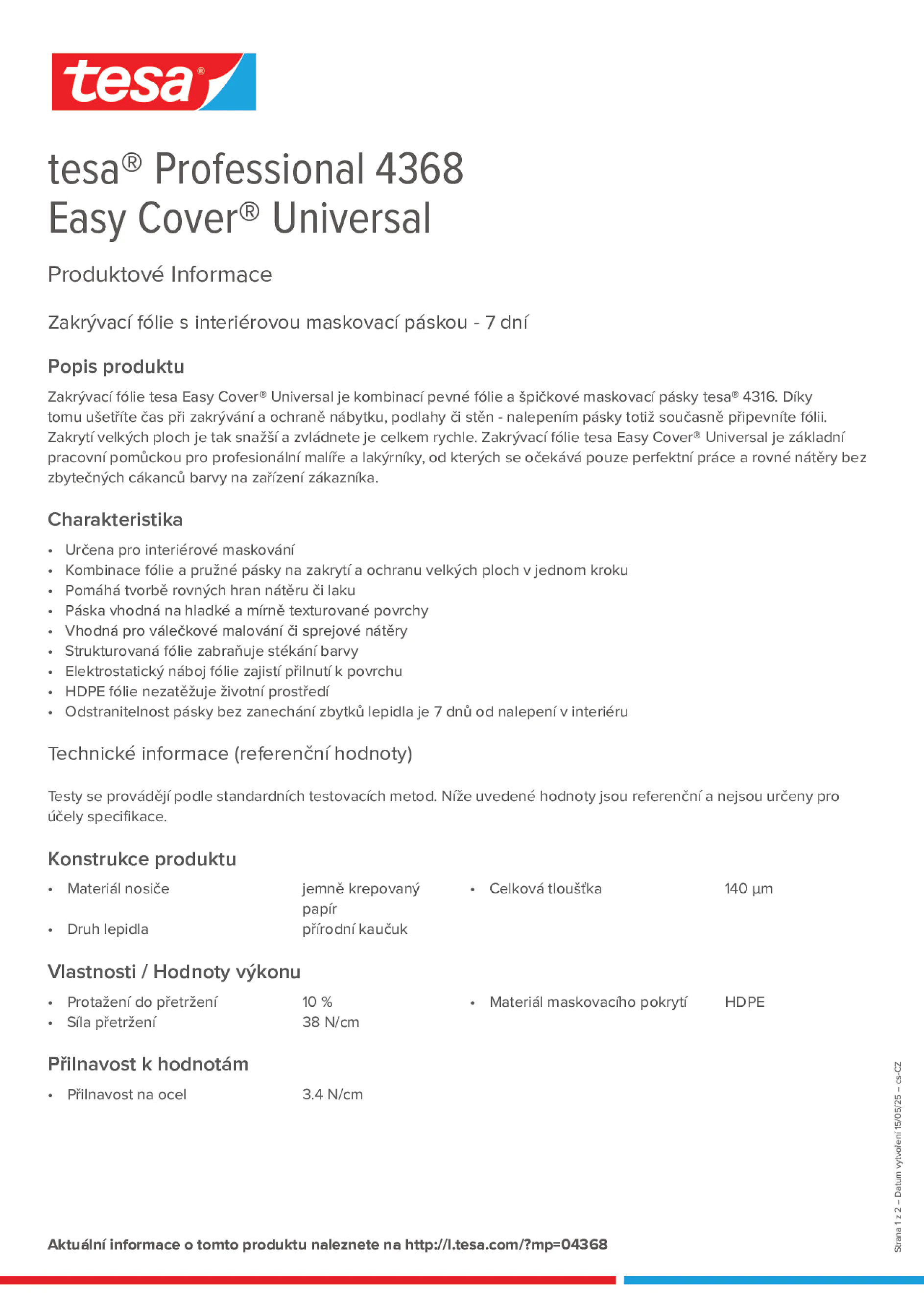 Product information_tesa® Professional 04368_cs-CZ