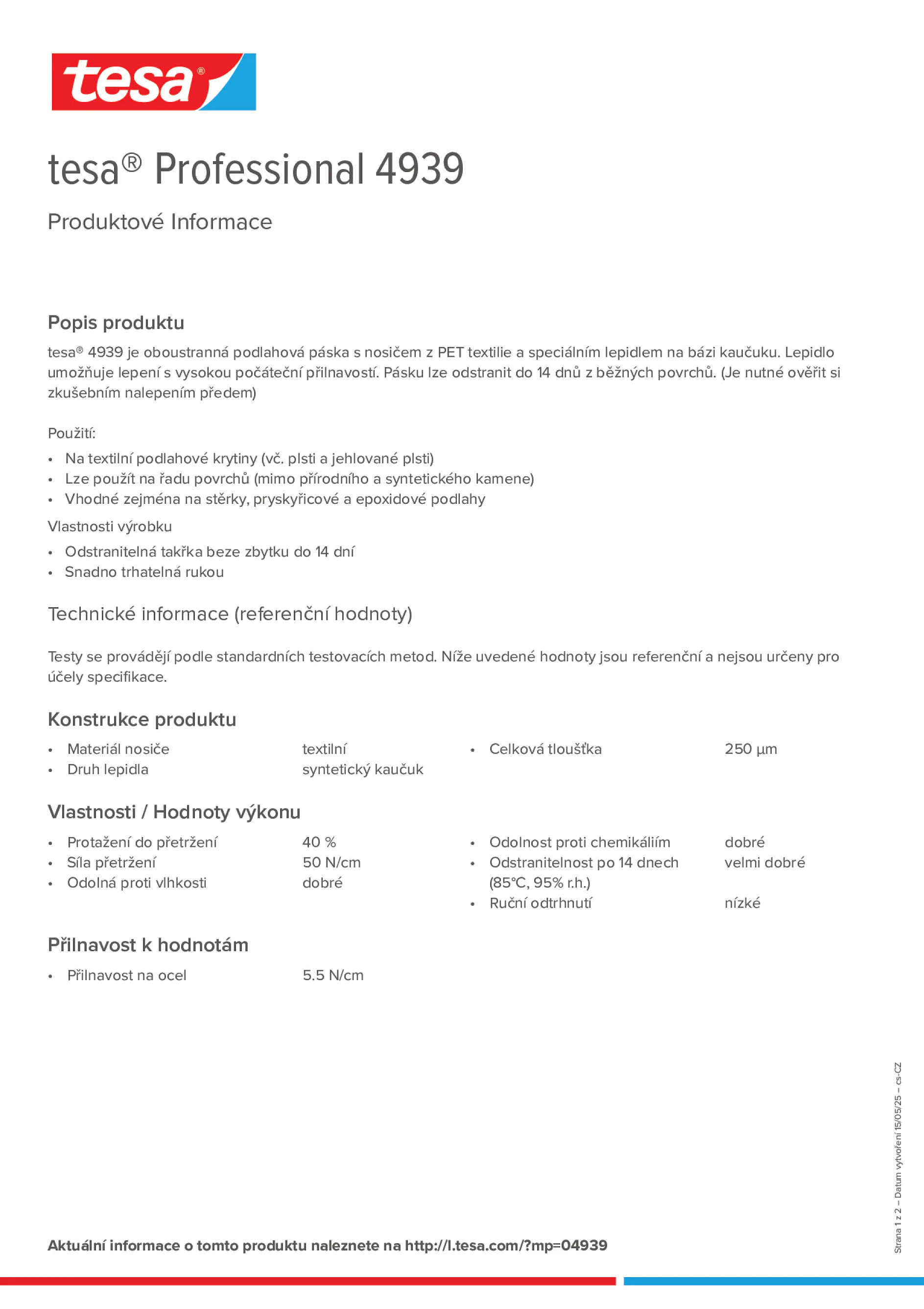 Product information_tesa® Professional 04939_cs-CZ