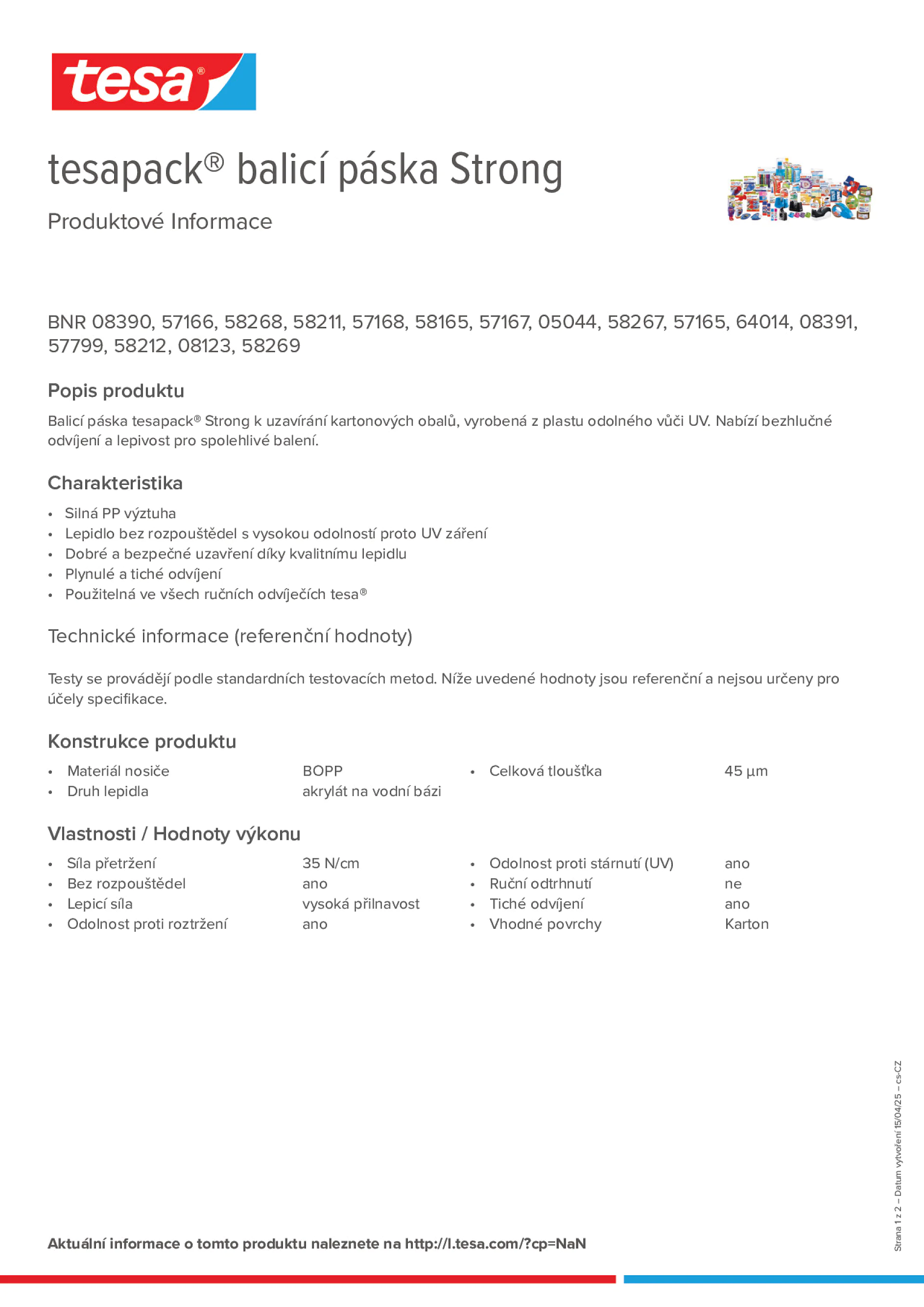 Product information_tesapack® 57424_cs-CZ