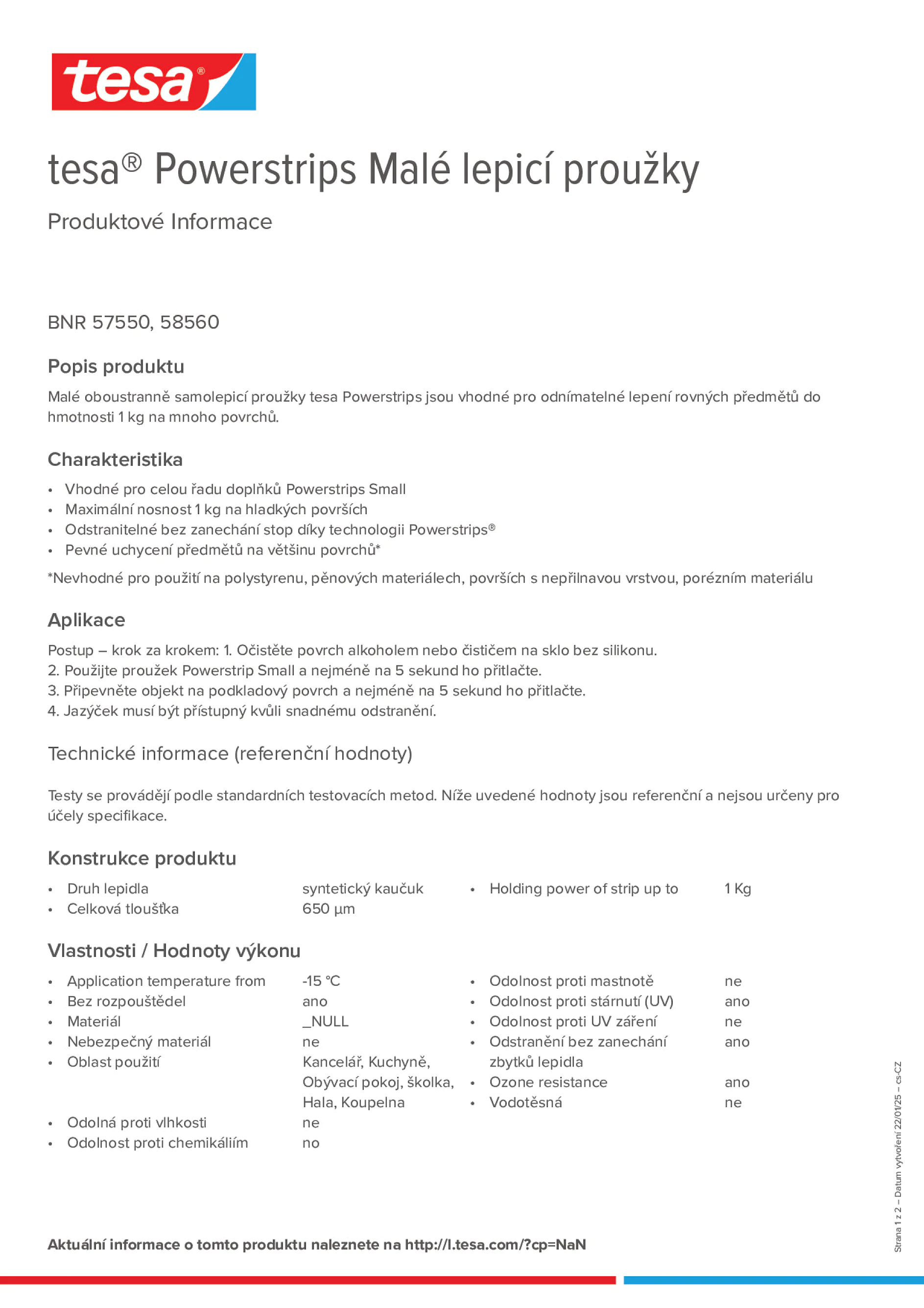 Product information_tesa® Powerstrips 58560_cs-CZ