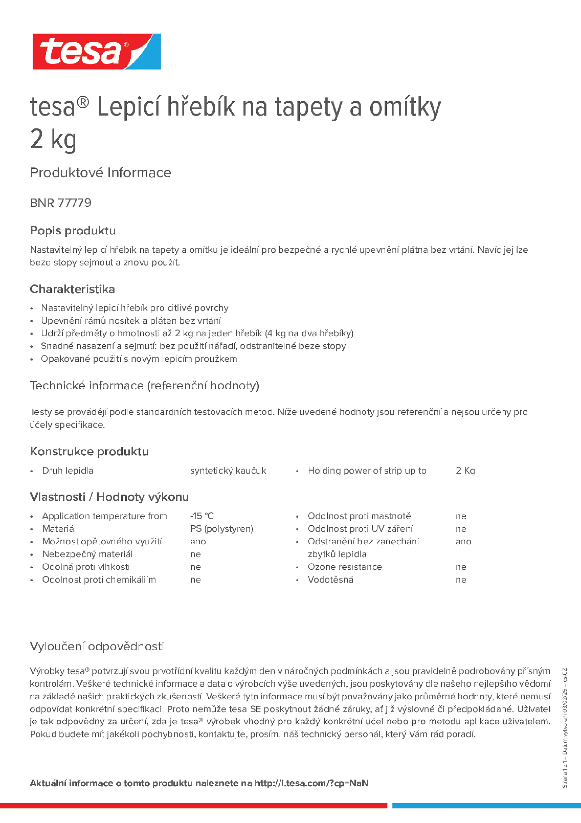 Product information_tesa® 77779_cs-CZ