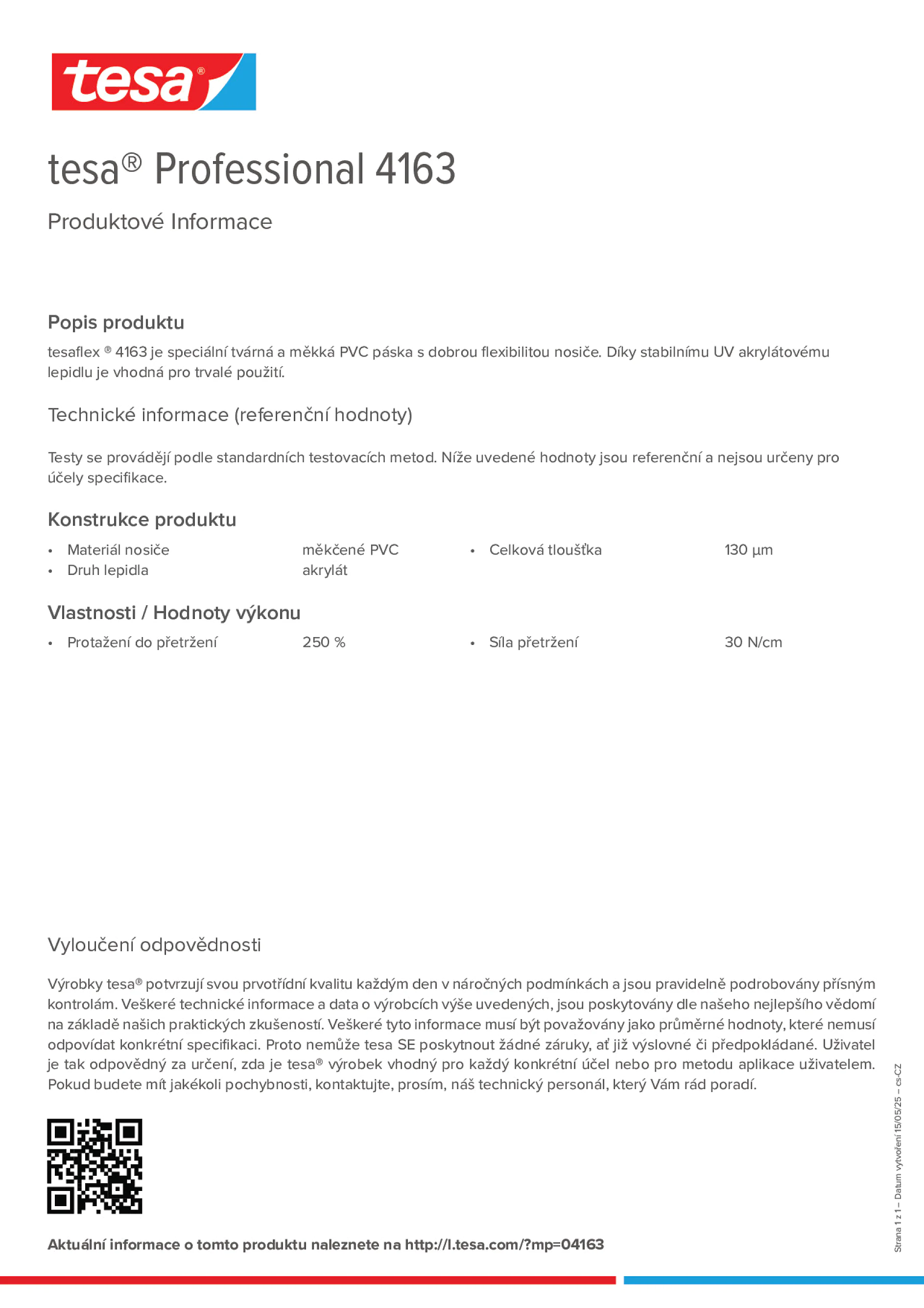 Product information_tesa® Professional 04163_cs-CZ