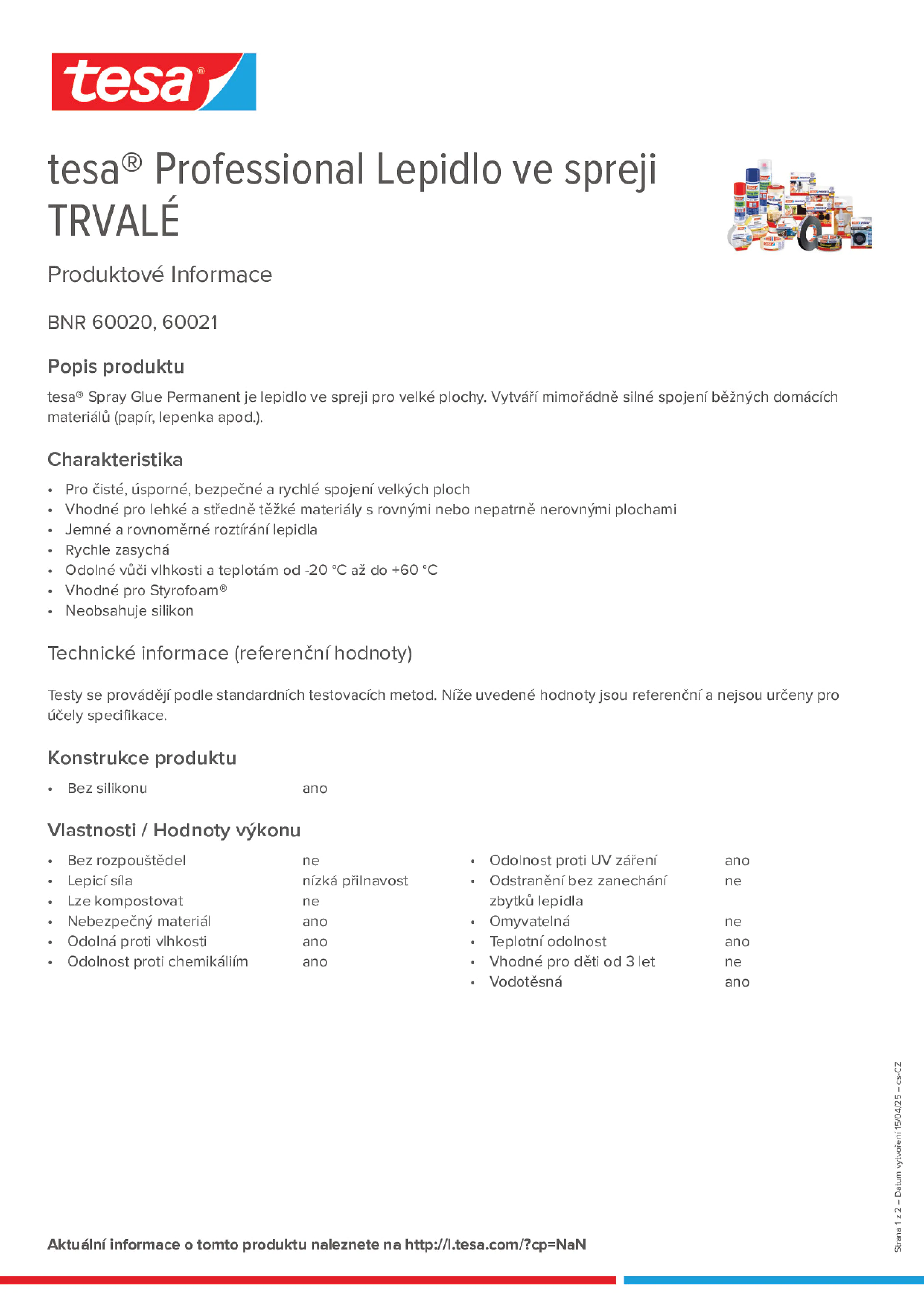 Product information_tesa® Professional 60020 / 60021_cs-CZ