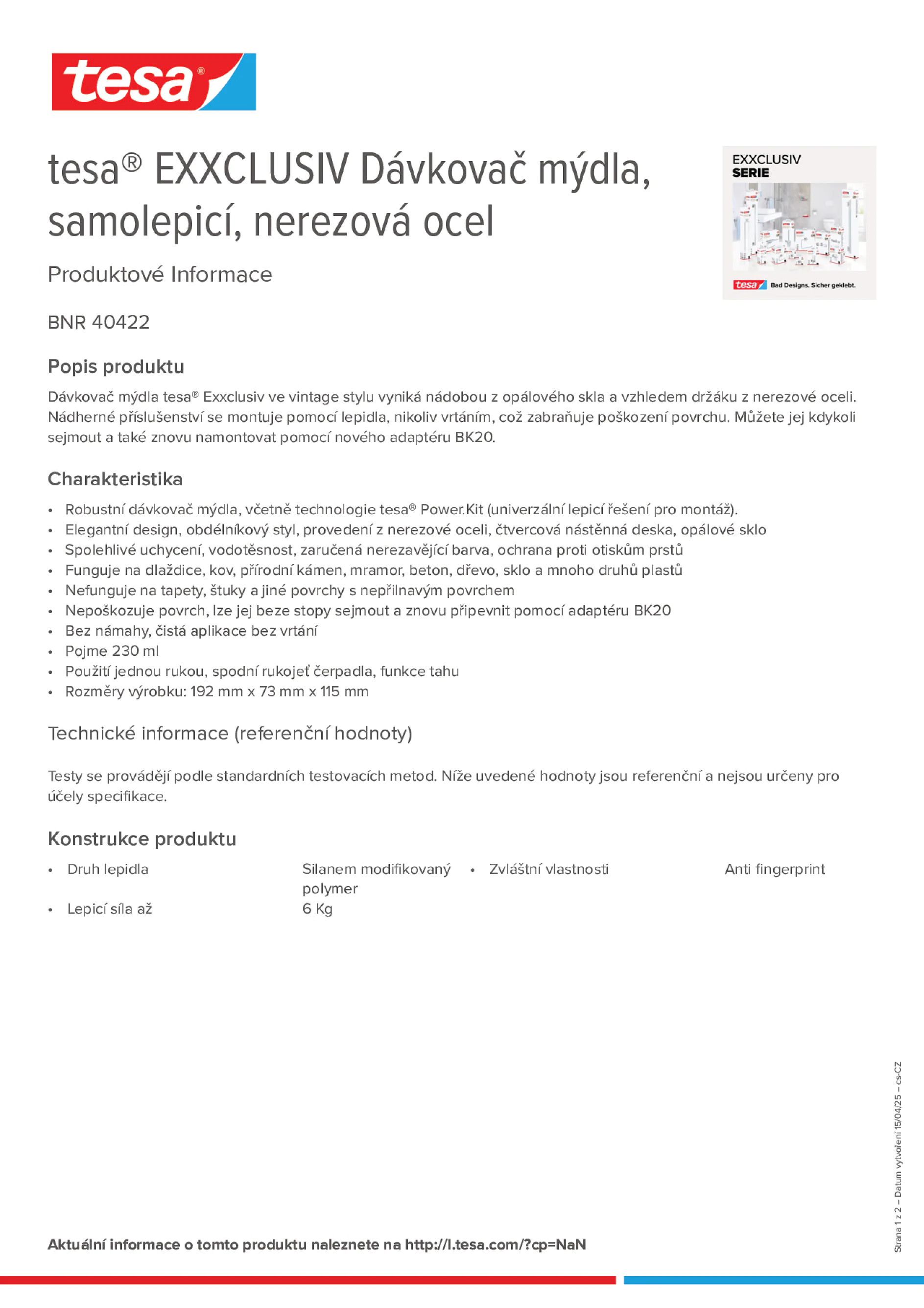 Product information_tesa® 40422_cs-CZ