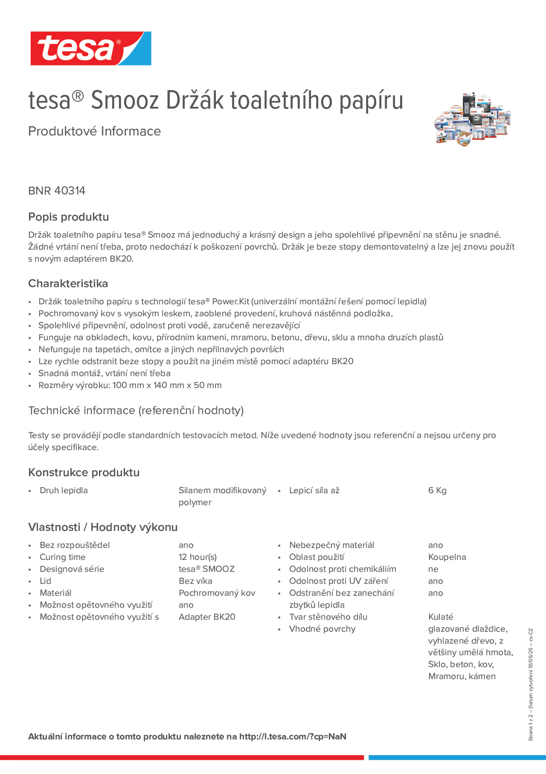 Product information_tesa® 40314_cs-CZ