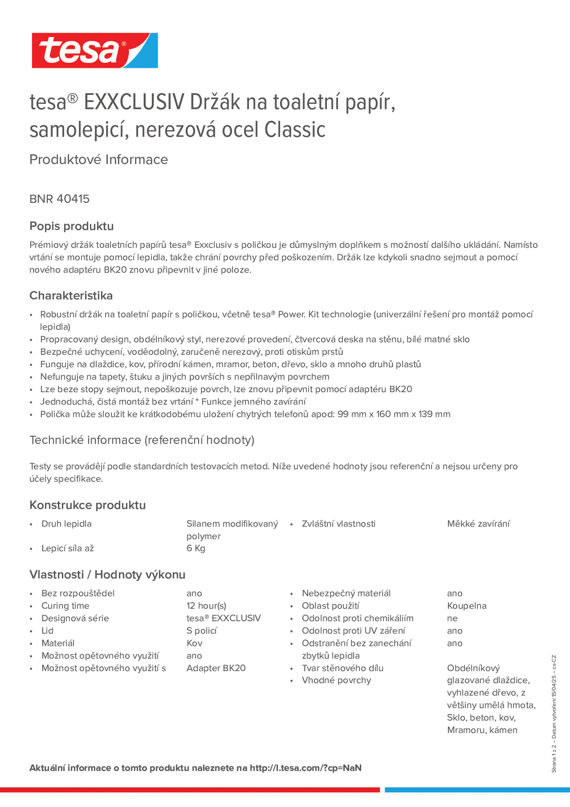 Product information_tesa® 40415_cs-CZ