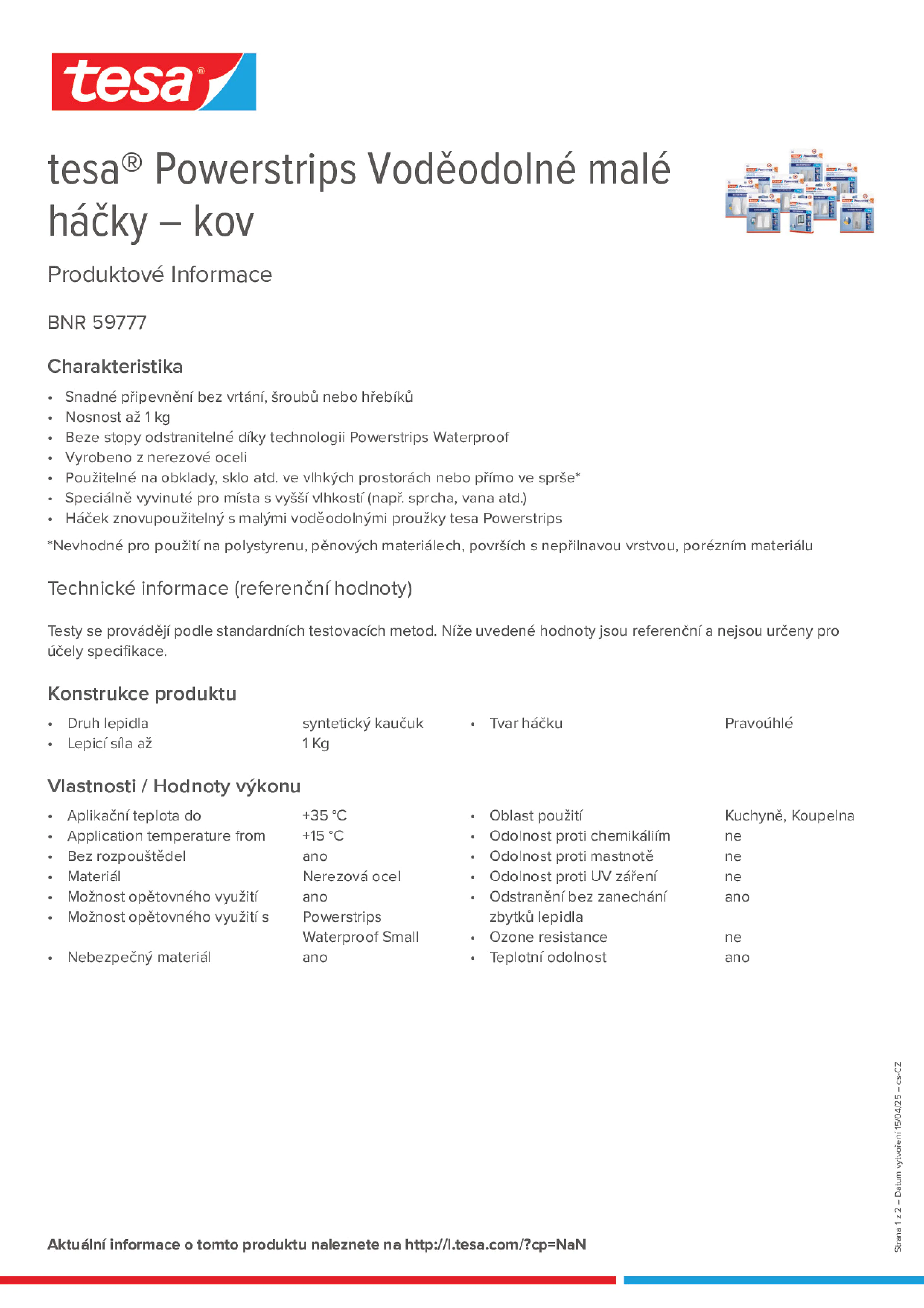 Product information_tesa® Powerstrips 59777_cs-CZ