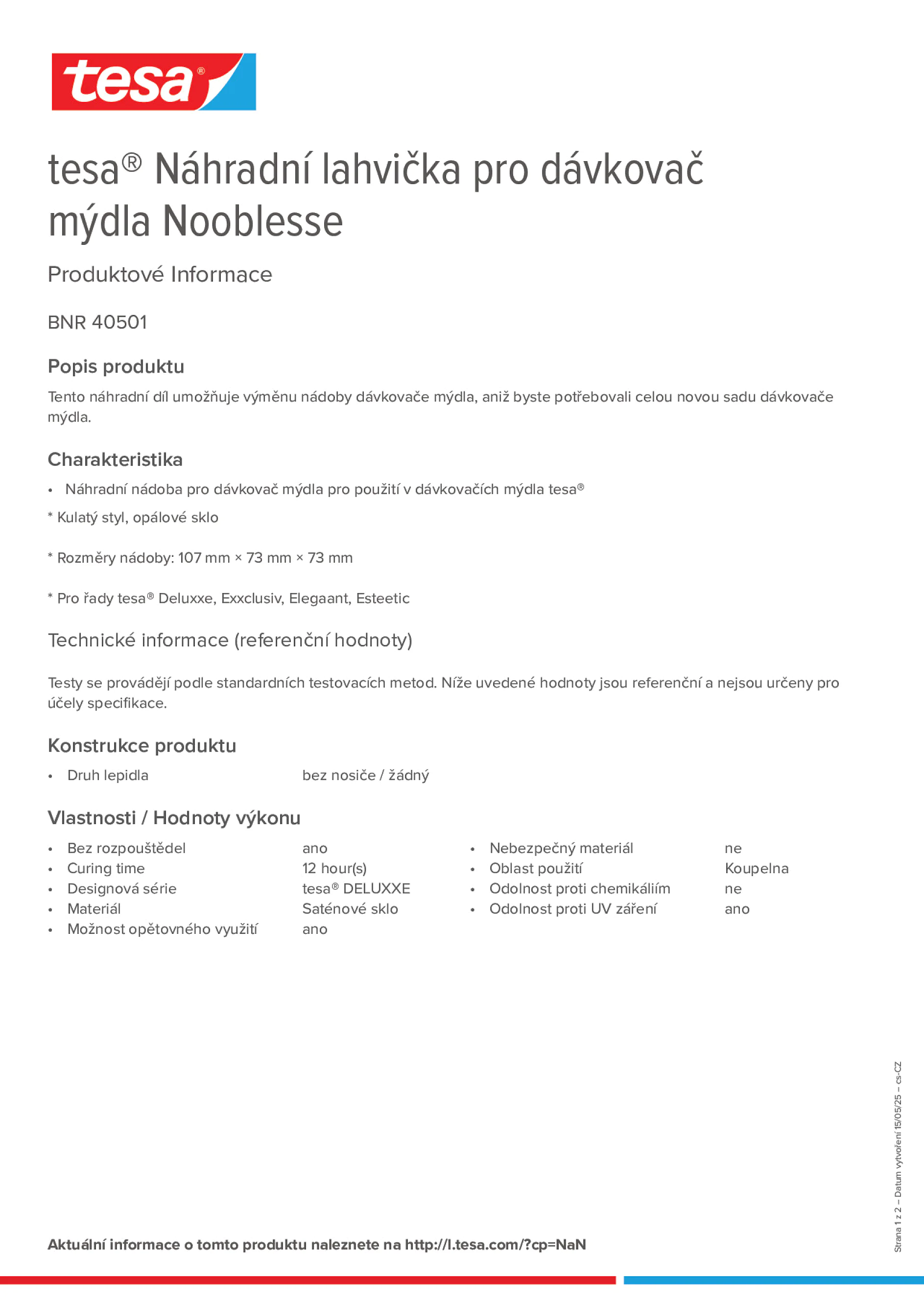 Product information_tesa® 40501_cs-CZ